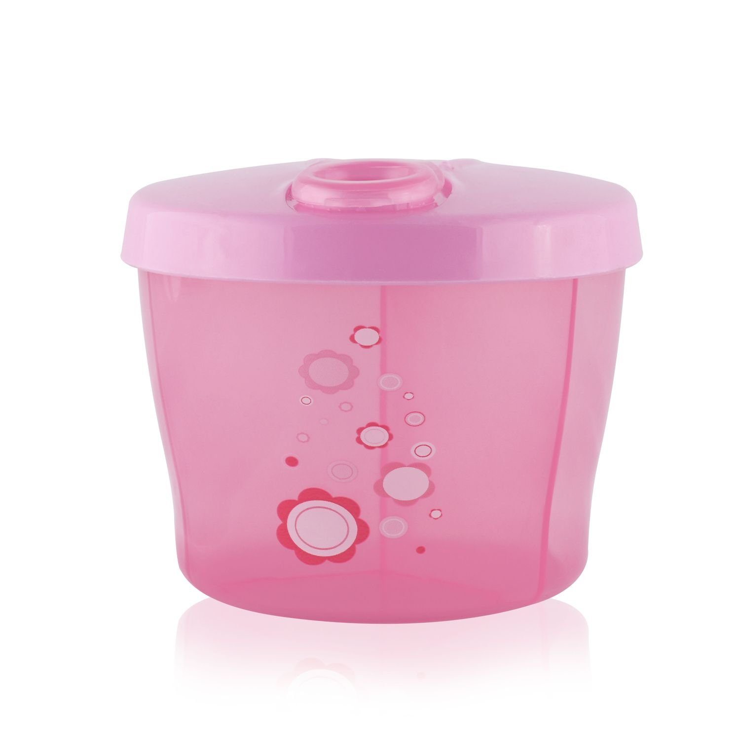 Baby Care Vorratsdose Milchpulverbehälter Deckel, Kunststoff, Snackbehälter, mit Deckel, für drei Portionen rosa