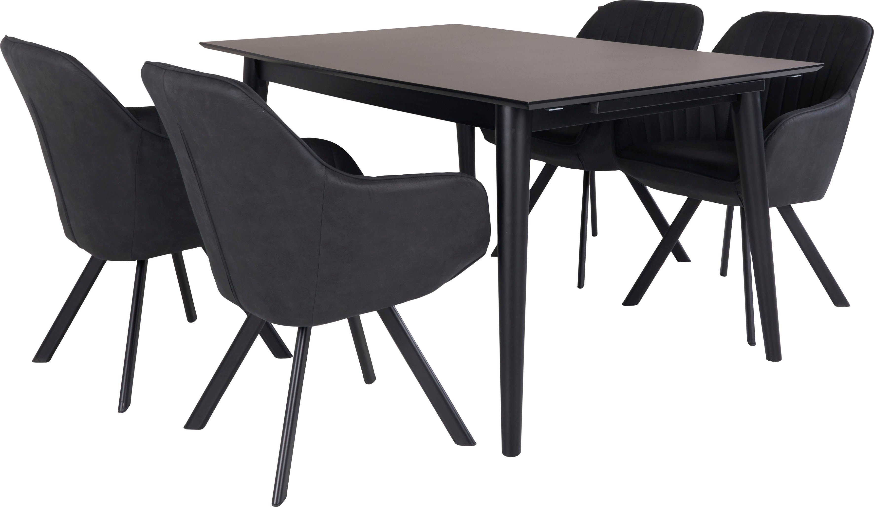 Homexperts Essgruppe Odense, (Set, 5-tlg), ausziehbarem Tisch mit