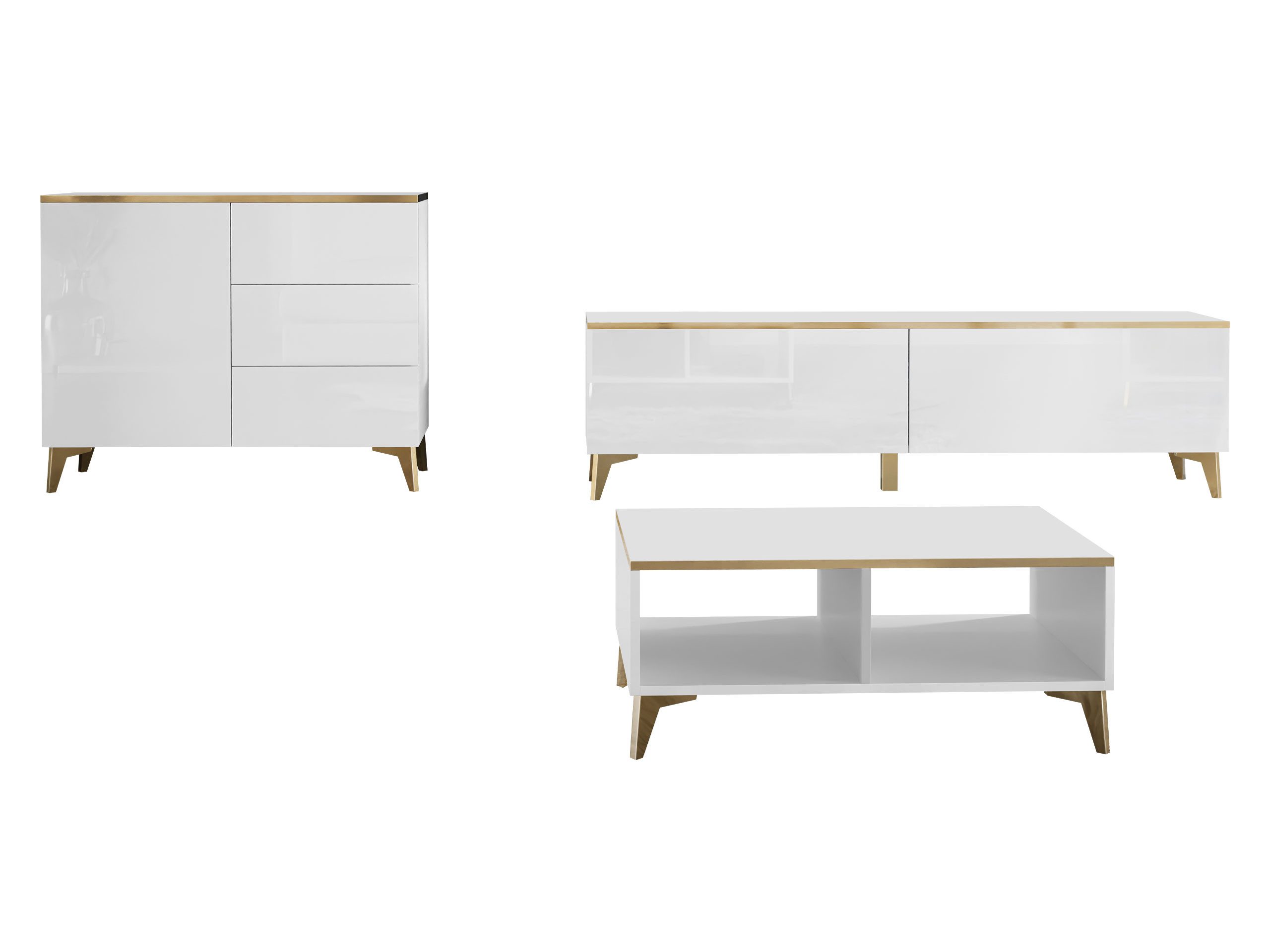 MIRJAN24 Wohnzimmer-Set Aurora II, (Kommode, TV-Lowboard, günstig online kaufen