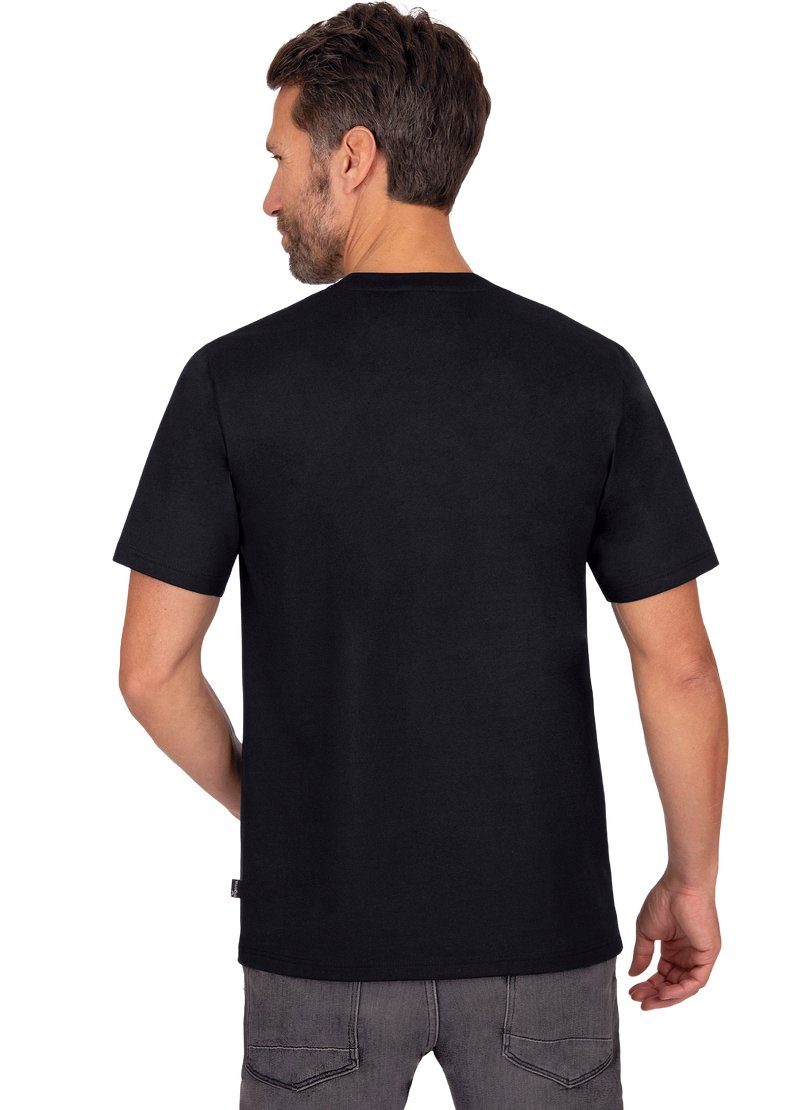 großem TRIGEMA schwarz T-Shirt mit T-Shirt Trigema Affen-Aufdruck