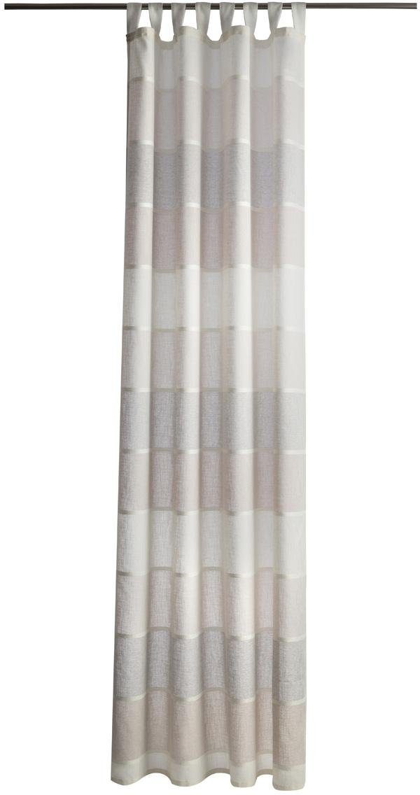 HOMING Gardine Lennardt (1 St), Schlaufen, halbtransparent, Streifen, Wohnzimmer, Schlafzimmer