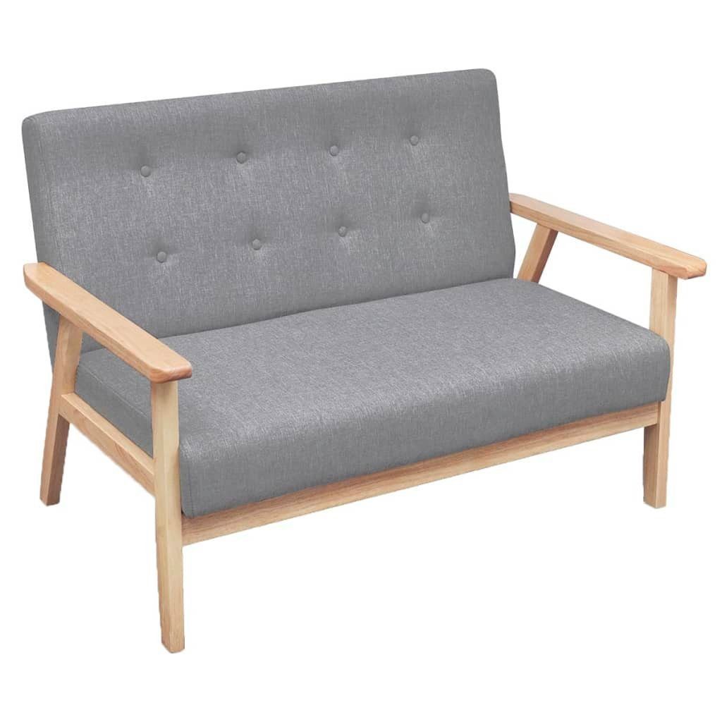 vidaXL Sofa 2-Sitzer-Sofa Stoff Hellgrau | Alle Sofas