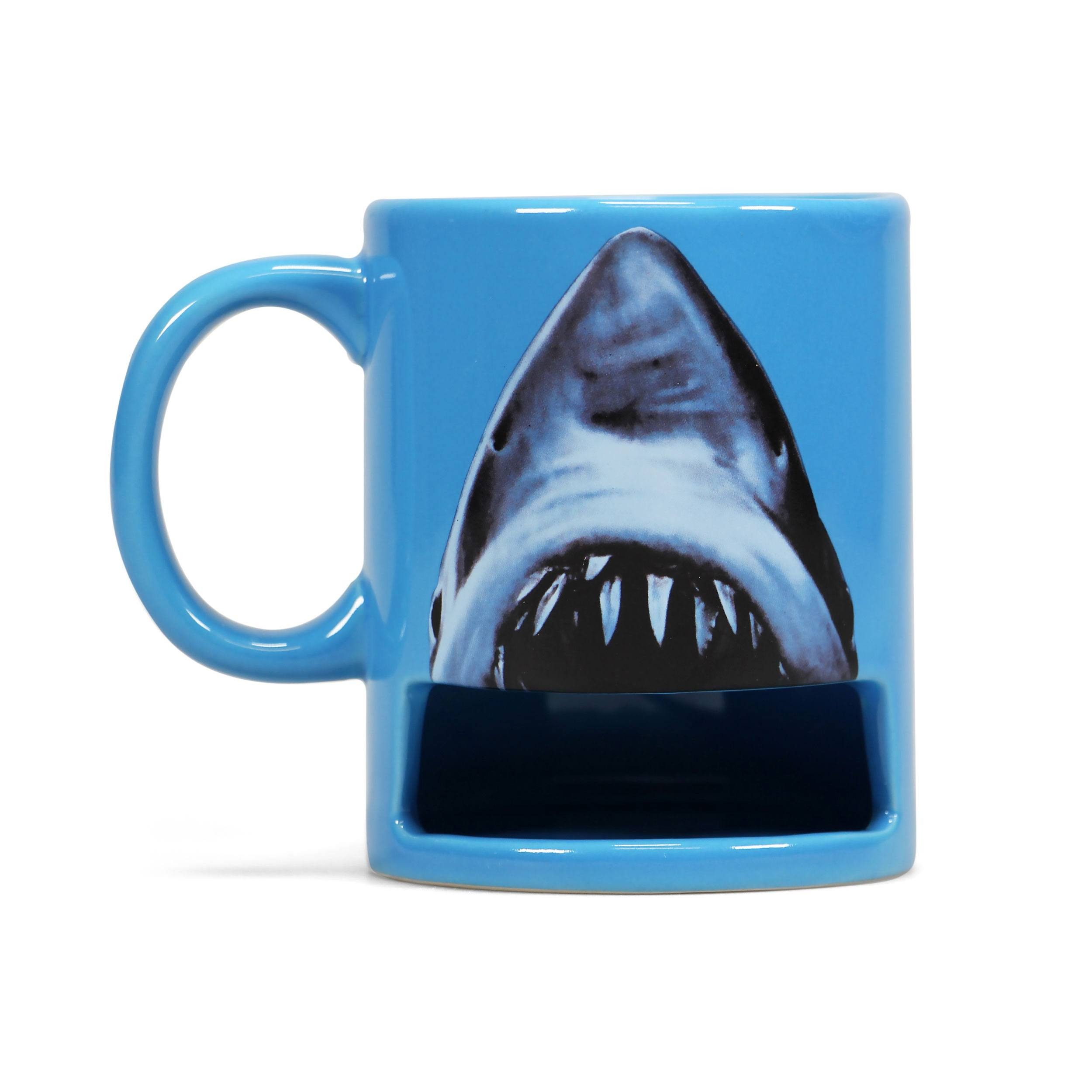 Tasse Der weiße Hai Tasse mit Keksfach