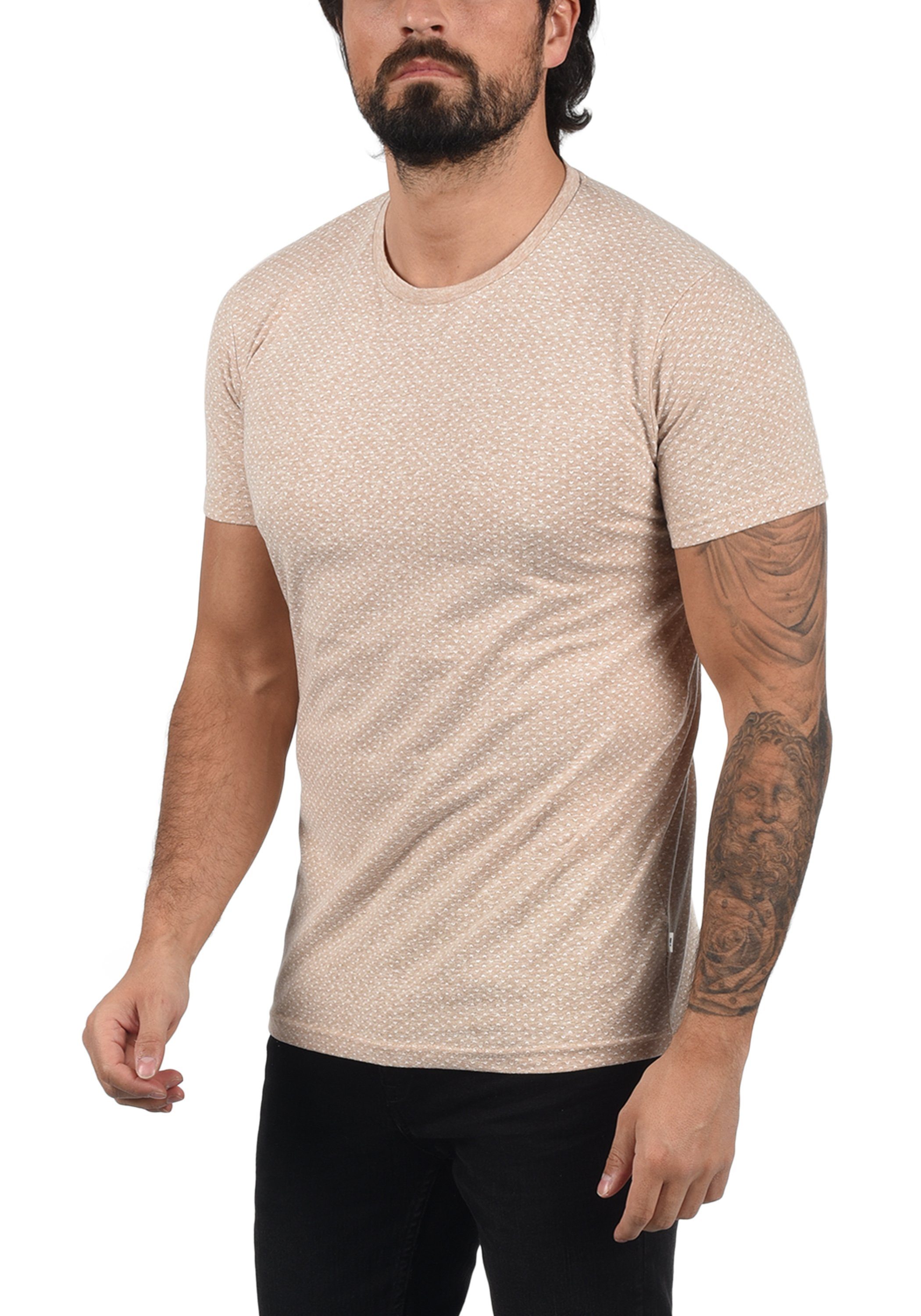 (7901661) Whey & !Solid T-Shirt Curds SDAlarico Melange Rundhalsshirt