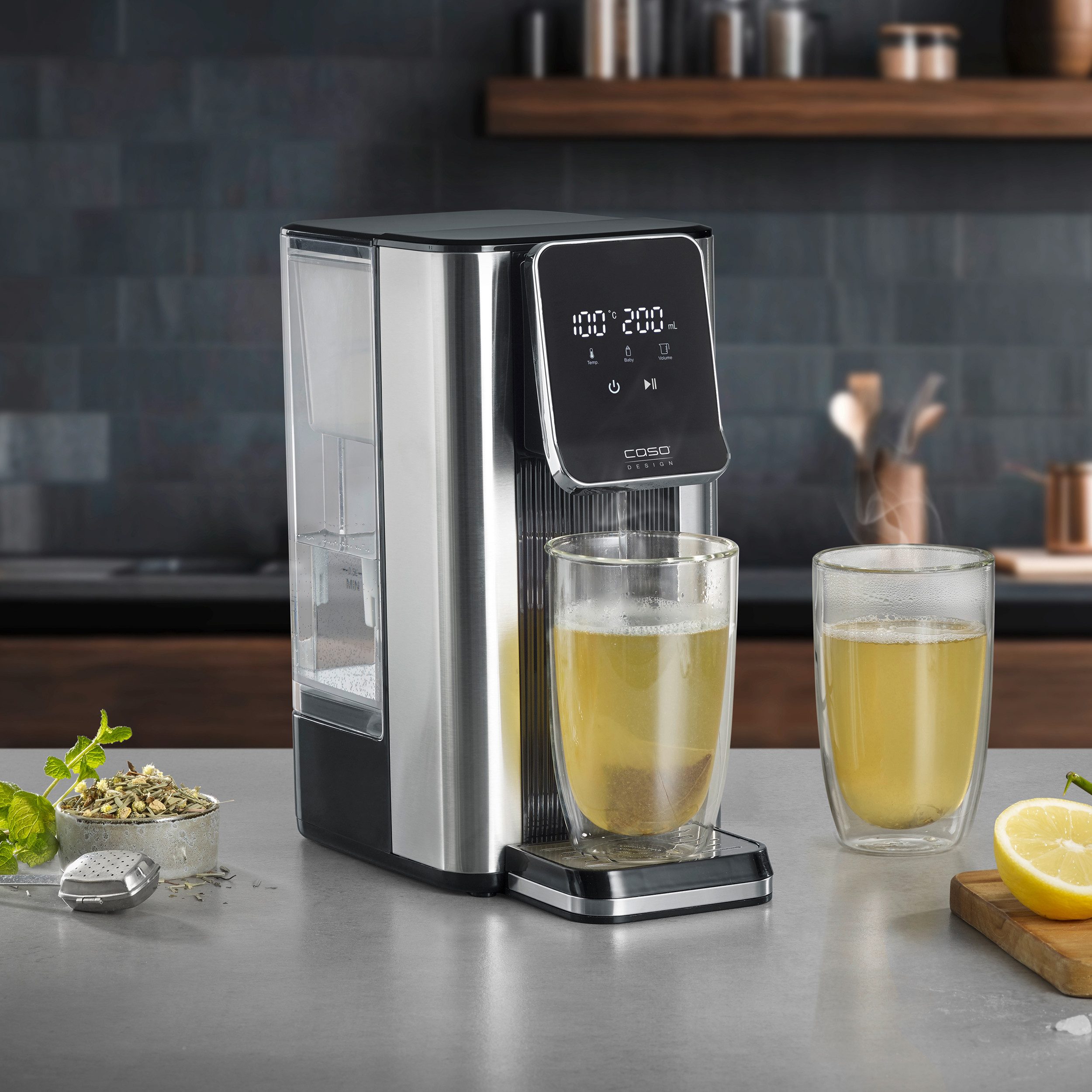 Caso Heißwasserspender HW 630, 2600 W, 7 Mengenausgaben, 13 verschiedene Temperatureinstellungen