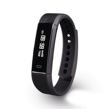 Hama Fitness Tracker, Uhr/Pulsuhr/Schrittzähler/App Fit Track 1900 Smartwatch (0,86 Zoll), Funktionen: Entfernung, Kalorien, Puls, Finger Touch, Schritte, Uhr