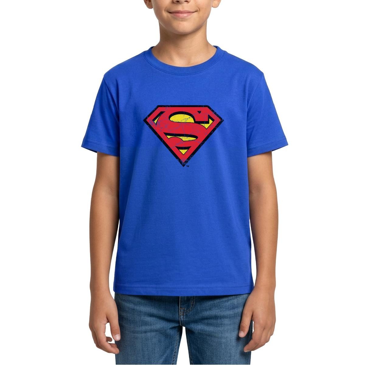 T-Shirt DC Comics Superman Logo Used Look Karneval Teenager T-Shirt