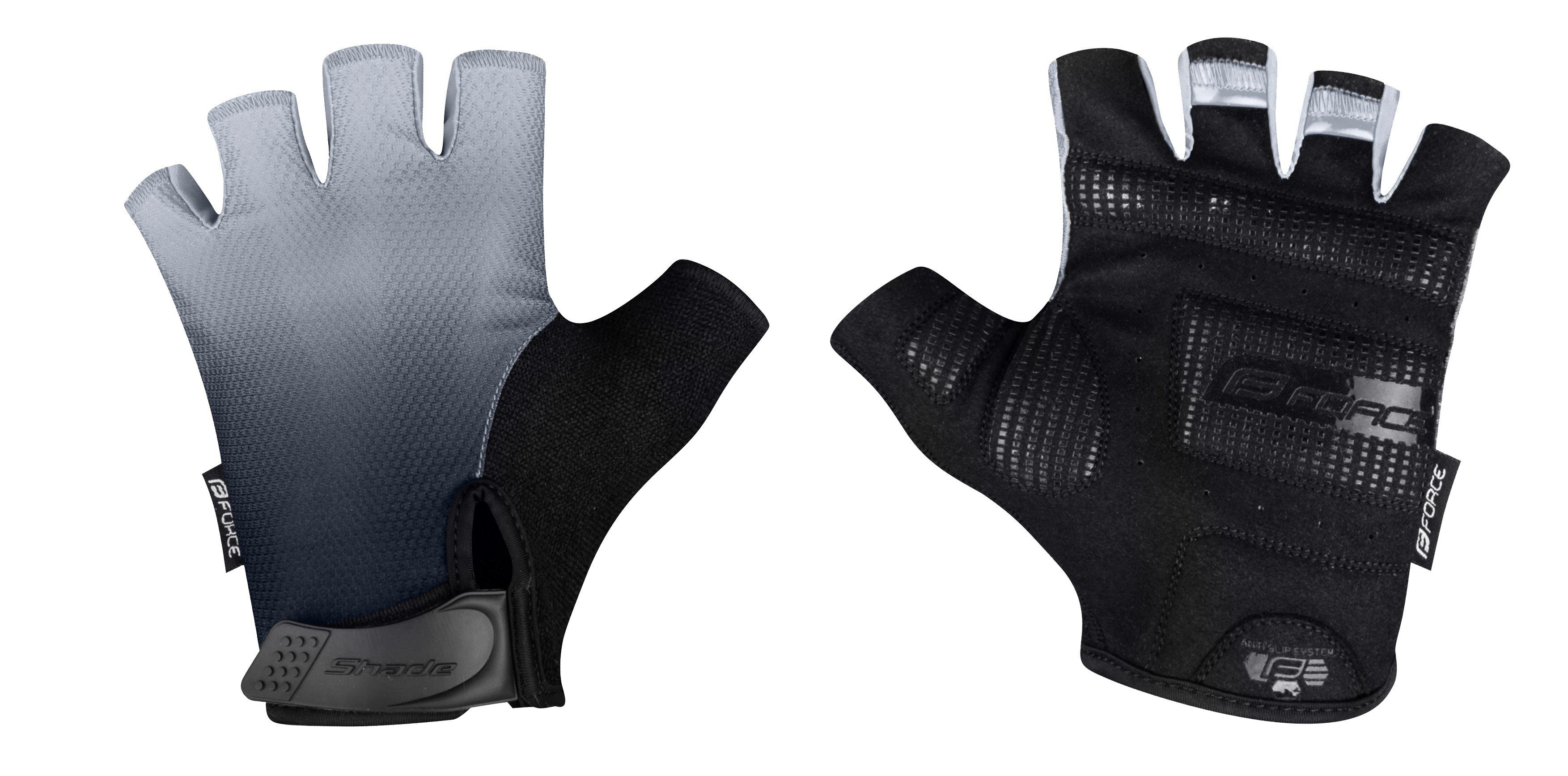 SHADE FORCE grau-schwarz FORCE Fahrradhandschuhe Handschuhe