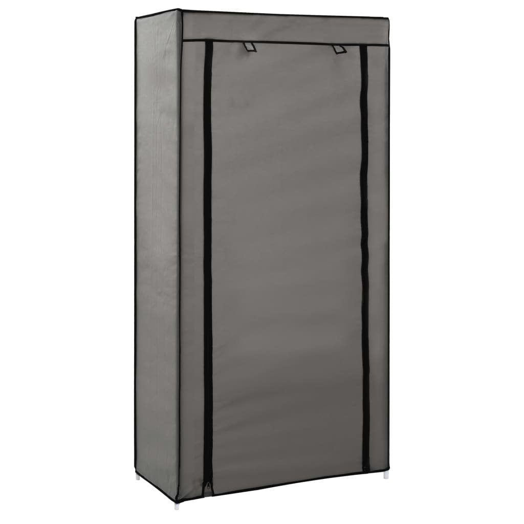 furnicato Schuhschrank 58x28x106 cm Grau mit 5 Ebenen und Vliesabdeckung (1-St)