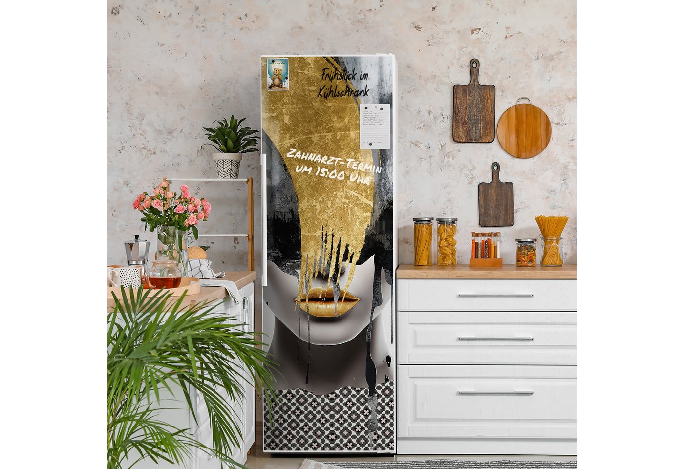 Thumbnail - DEQORI Magnetfolie 'Goldener Schimmer', beschreibbar Kühlschrank Magnetmatte magnetisch Magnetfolie