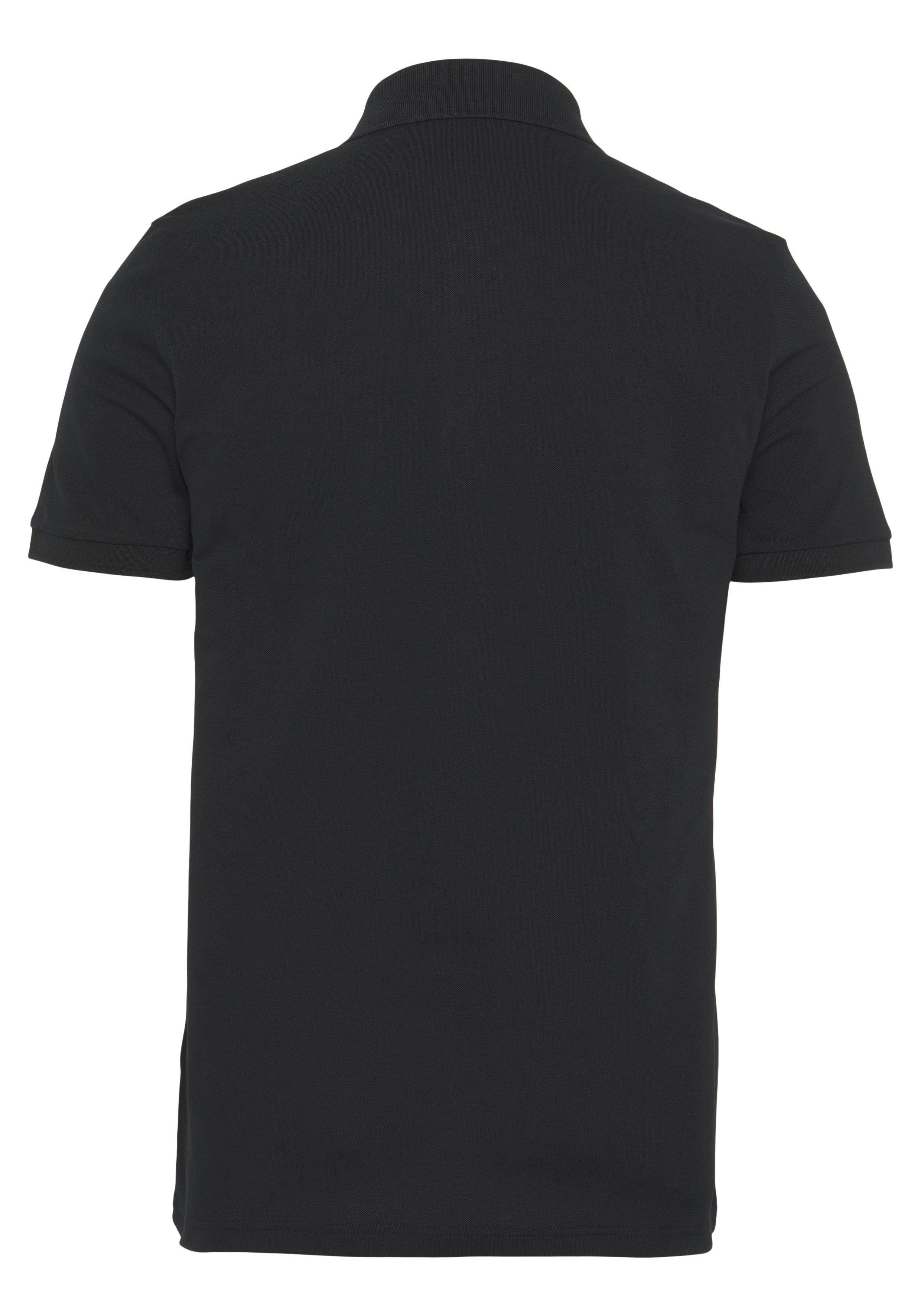 dezentem Poloshirt von Passenger schwarz mit Logo-Patch ORANGE BOSS BOSS
