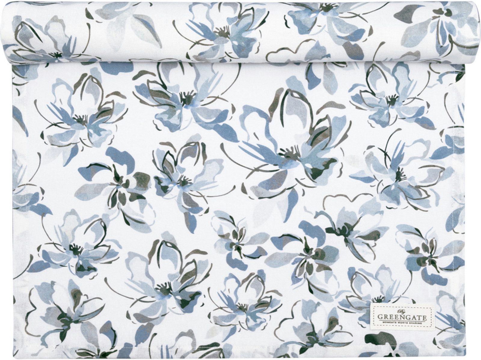 Greengate Tischläufer Evia Tischläufer olive green 140x45cm