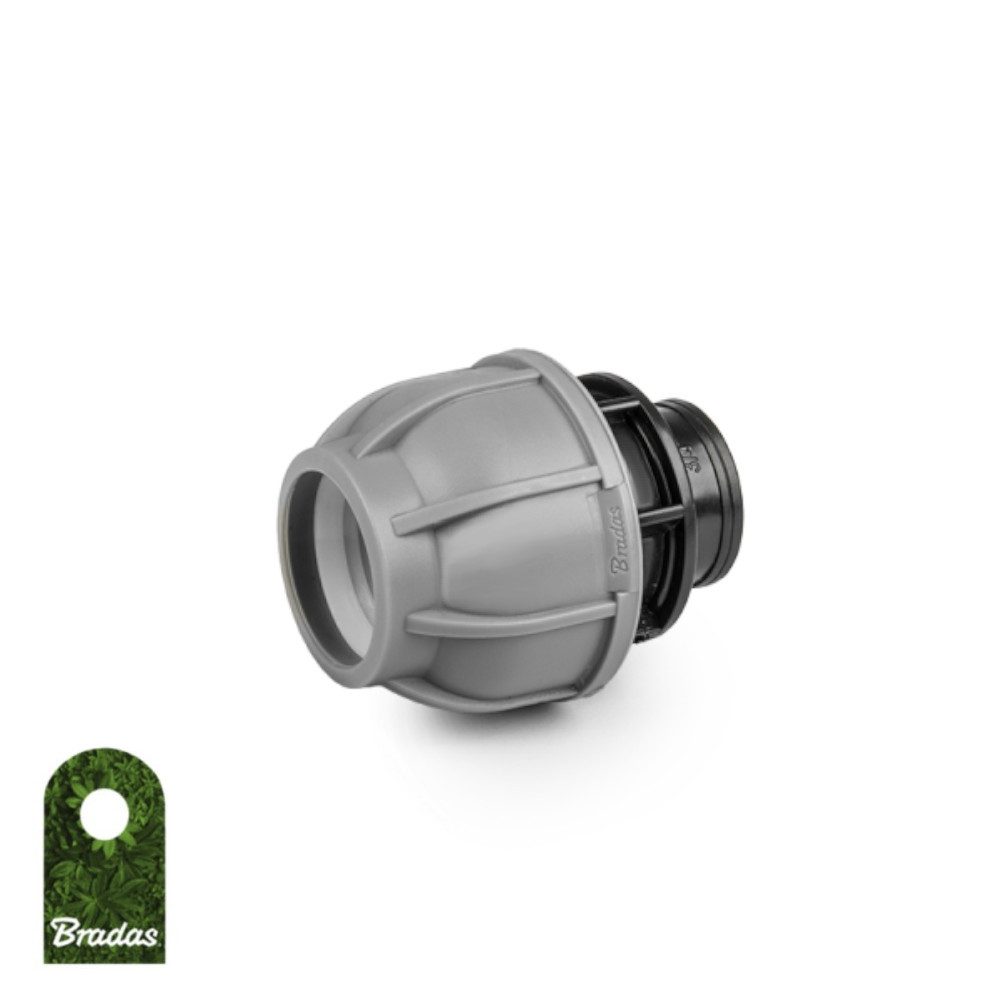 Bradas Rohrverbinder Verbinder für PE-Rohre 50mm mit Innengewinde 6/4"