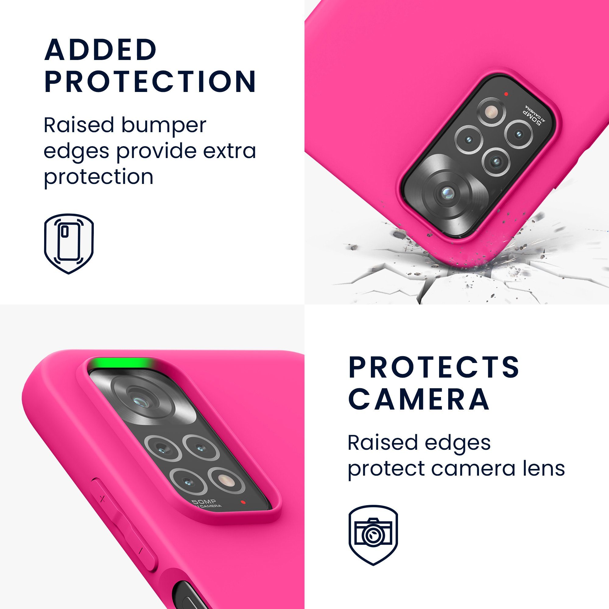 kwmobile Handyhülle Hülle für Xiaomi Redmi Note 11 / Note 11S, Hülle Silikon - Soft Handyhülle - Handy Case Cover