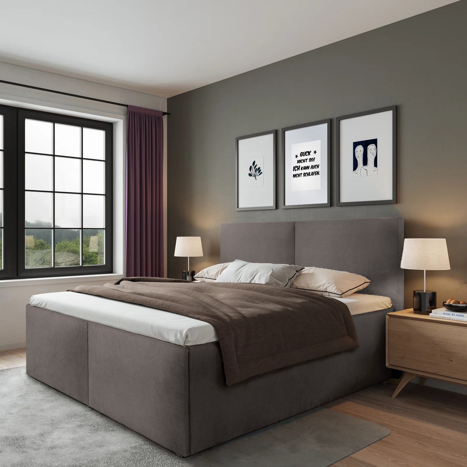 Halmon Schlafkomfort Betten Polsterbett Milano (Mit Bettkasten, erhältlich günstig online kaufen