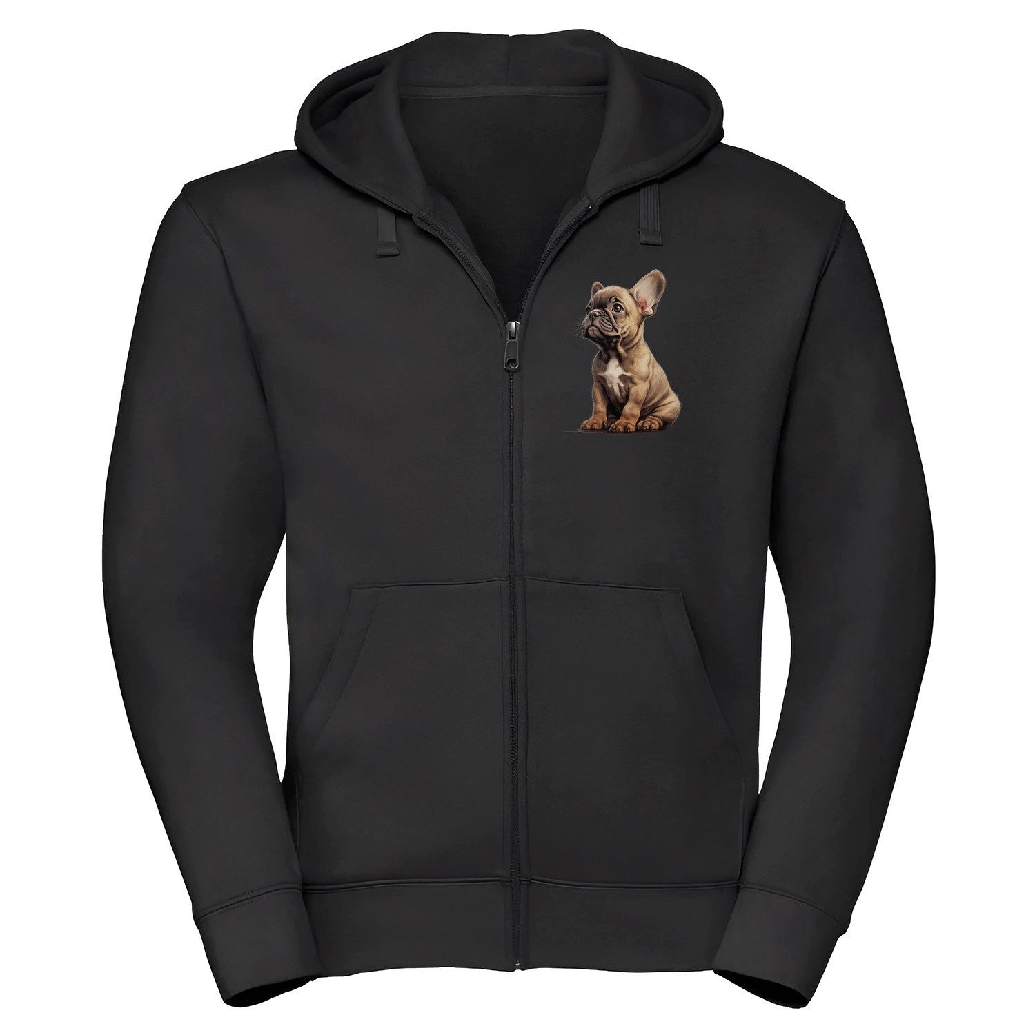 Bullyfriend Kapuzenpullover Bullyfriend Zipper Hoodie mit Französische Bulldogge Frontprint Mit Kapuze, Print