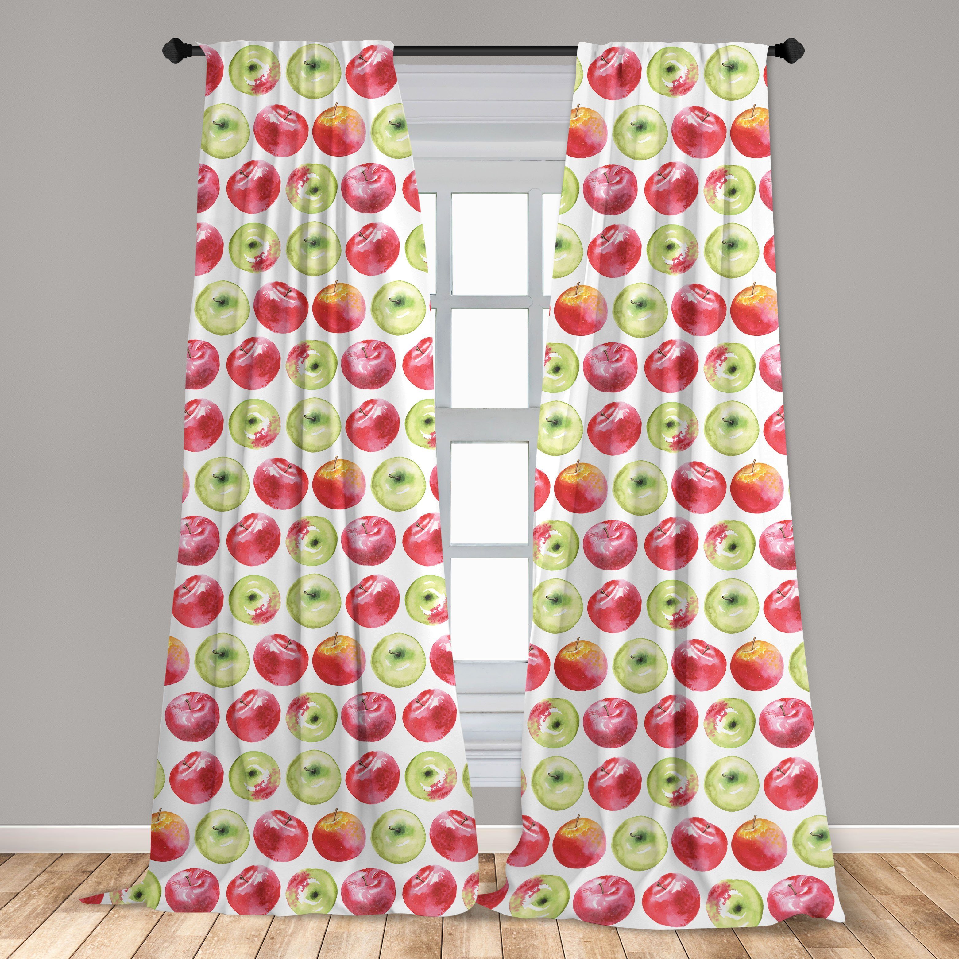 Apfel Granny für Vorhang Aquarell Abakuhaus, Wohnzimmer Gardine Microfaser, Dekor, Smith Schlafzimmer
