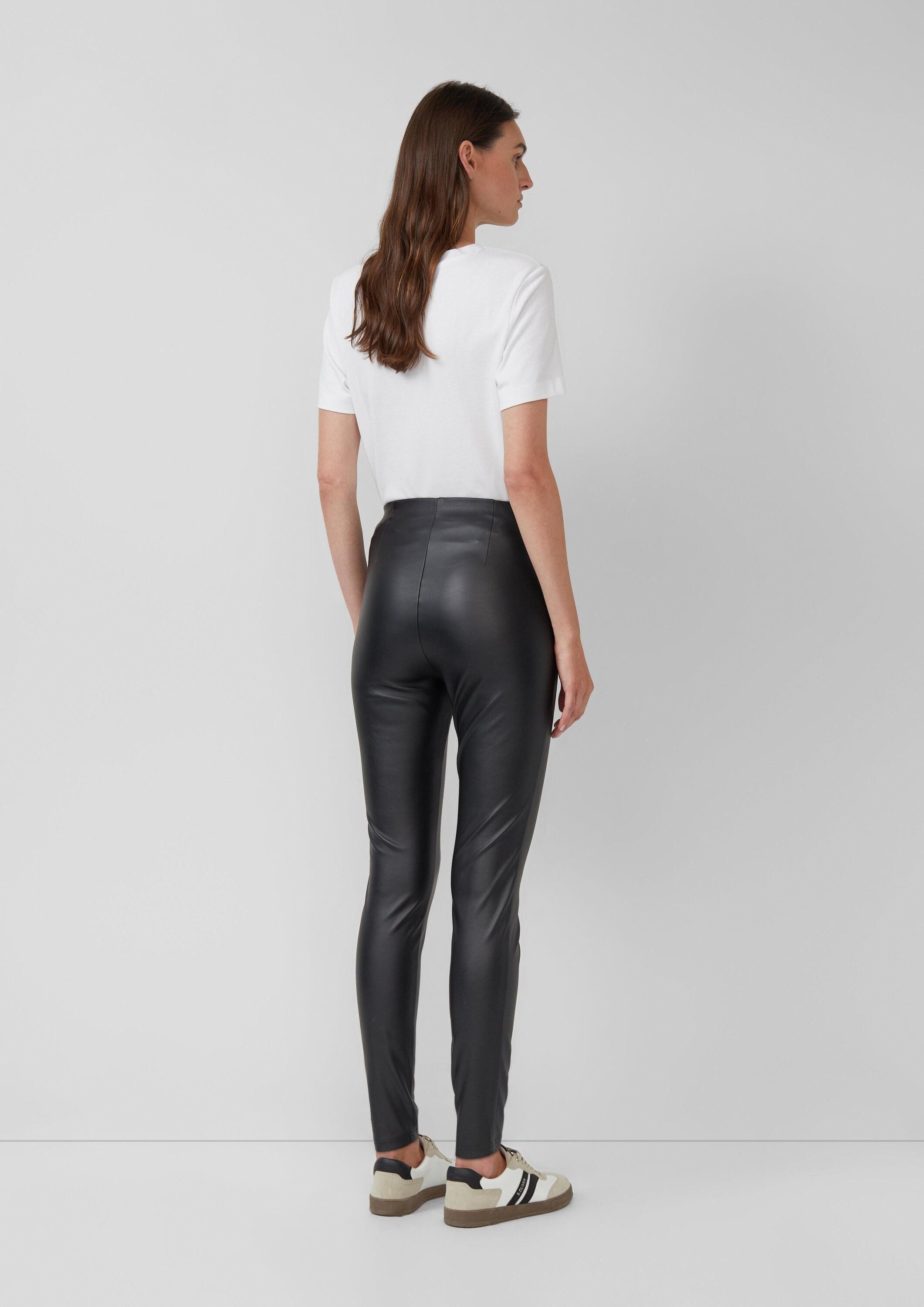s.Oliver Chinos Hose Weiche Stretch-Leggings aus Kunstleder