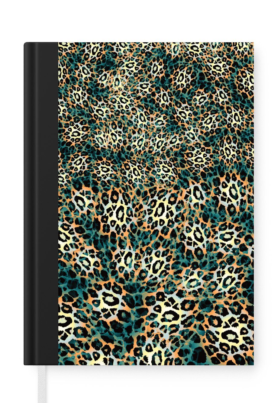 MuchoWow Notizbuch Leopard - Design - Mantel, Journal, Merkzettel, Tagebuch, Notizheft, A5, 98 Seiten, Haushaltsbuch