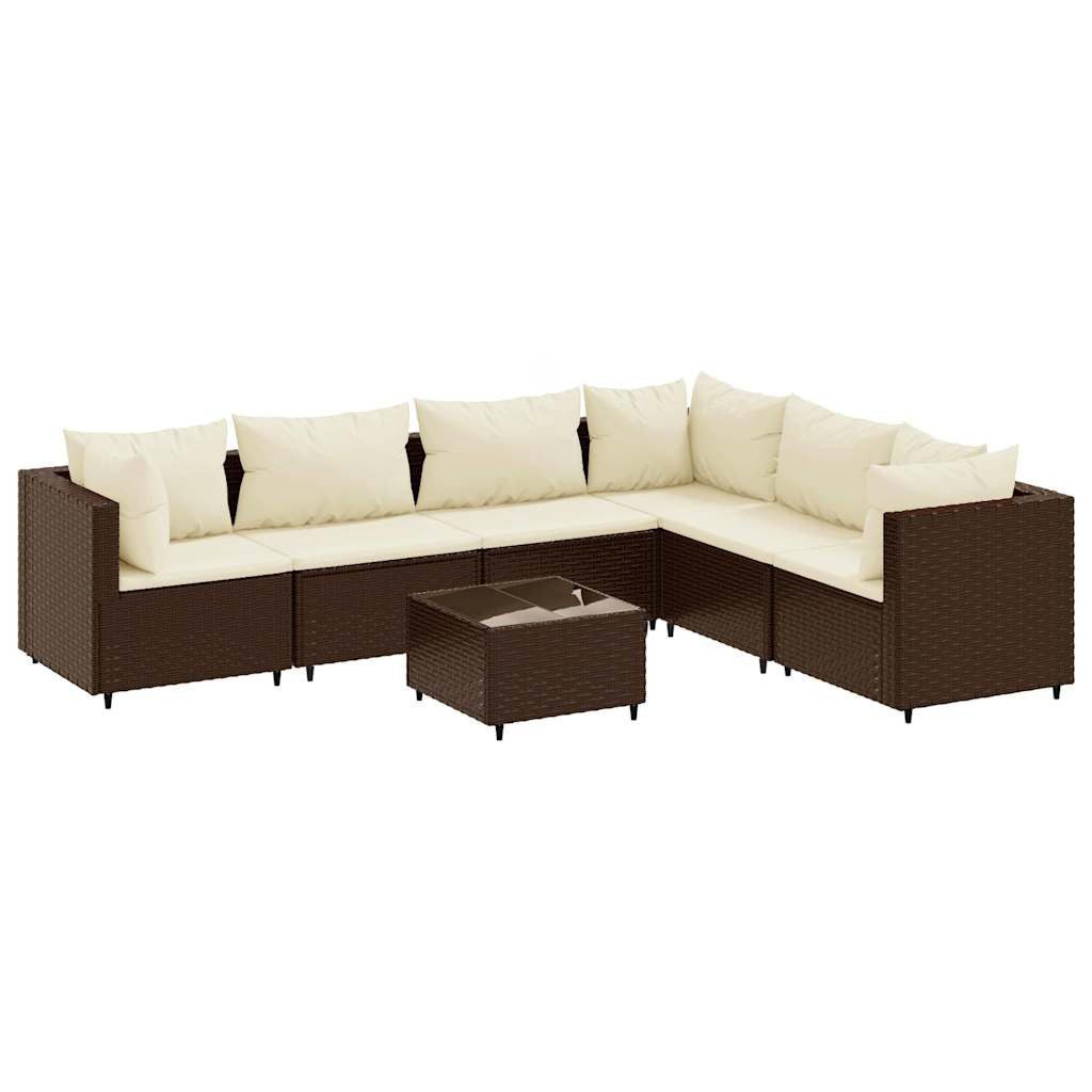 vidaXL Gartenlounge-Set 7-tlg. Garten-Lounge-Set mit Kissen günstig online kaufen