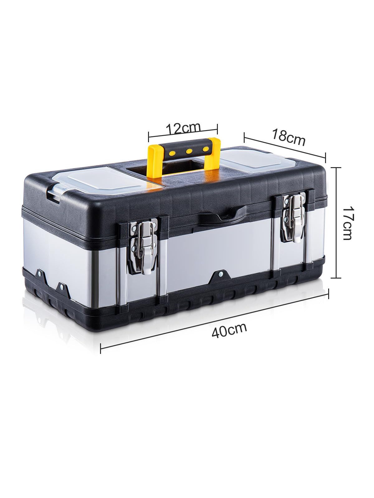 Youyijia Werkzeugbox Werkzeugbox Werkzeugkoffer leer Werkzeugkasten 17" 40 * 18 * 17cm