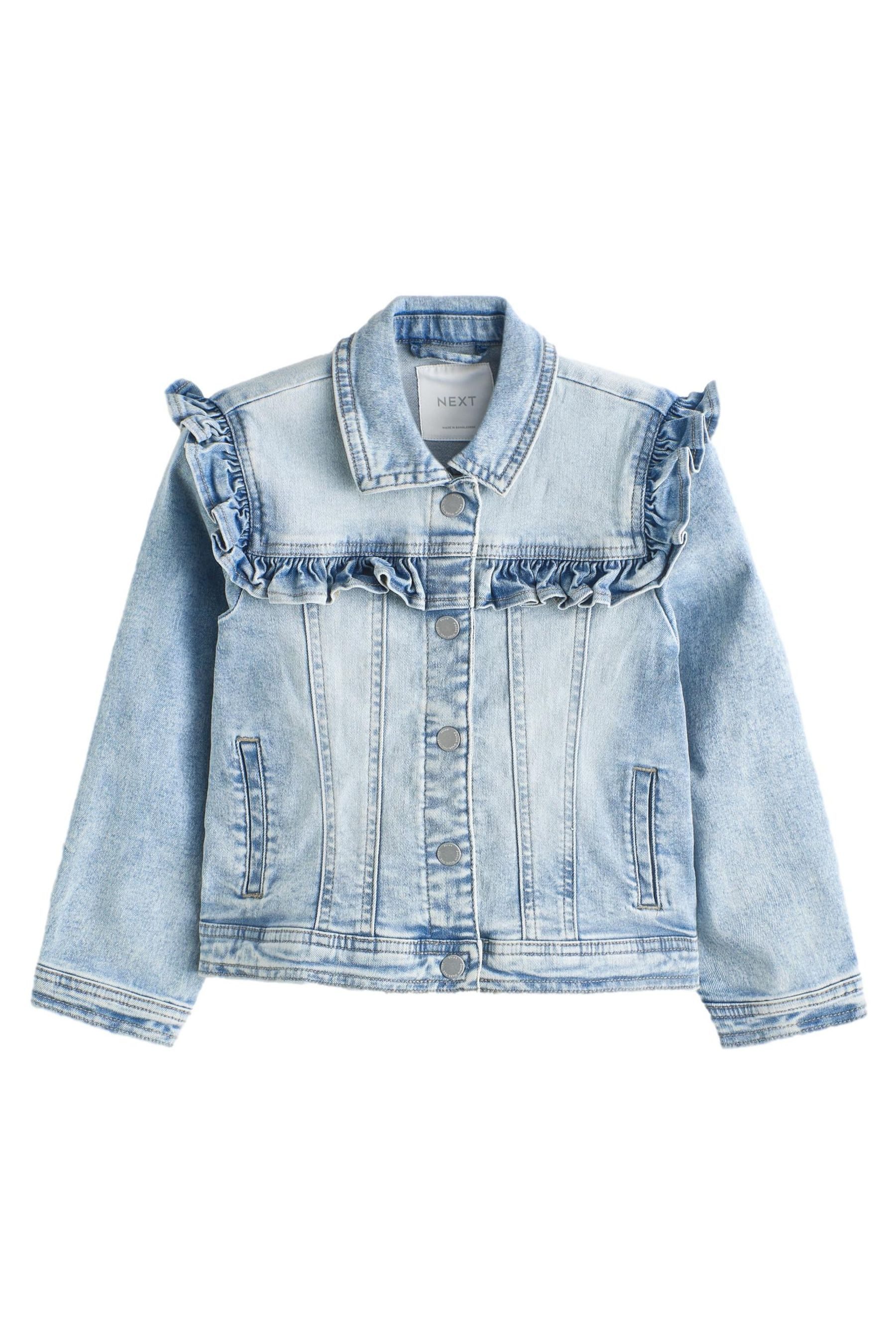 Jeansjacke Jeansjacke mit Rüschen