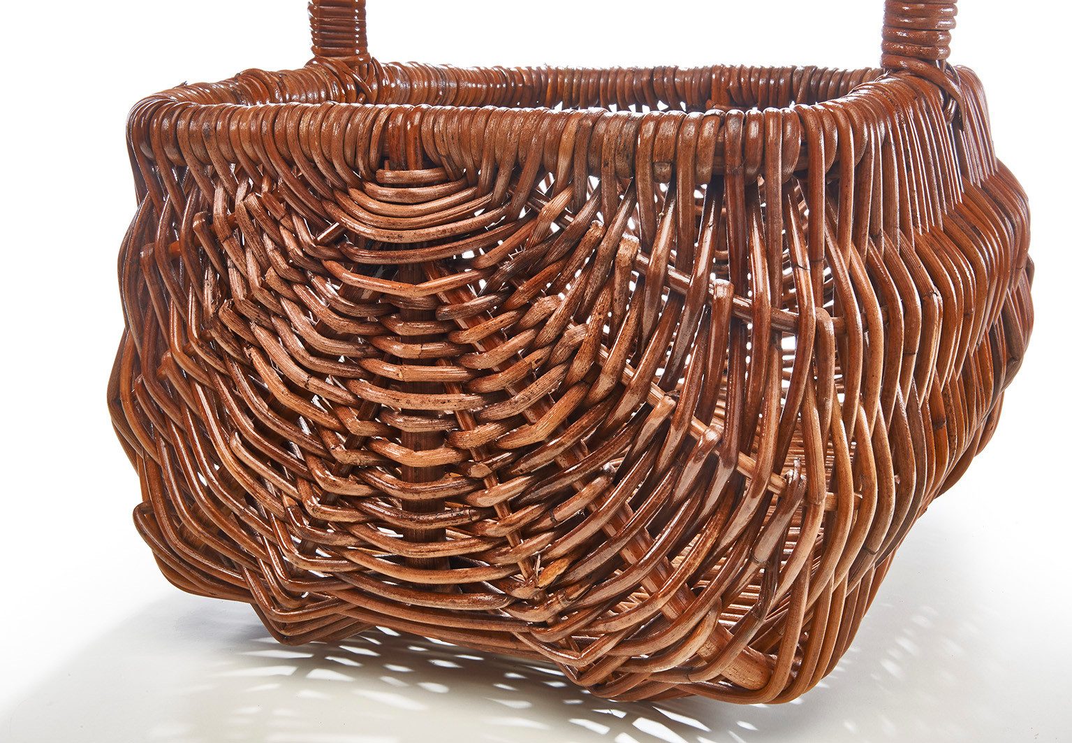 Kobolo Einkaufskorb Korb EDA mit Henkel aus Rattan in lacak, Korb mit Henke günstig online kaufen