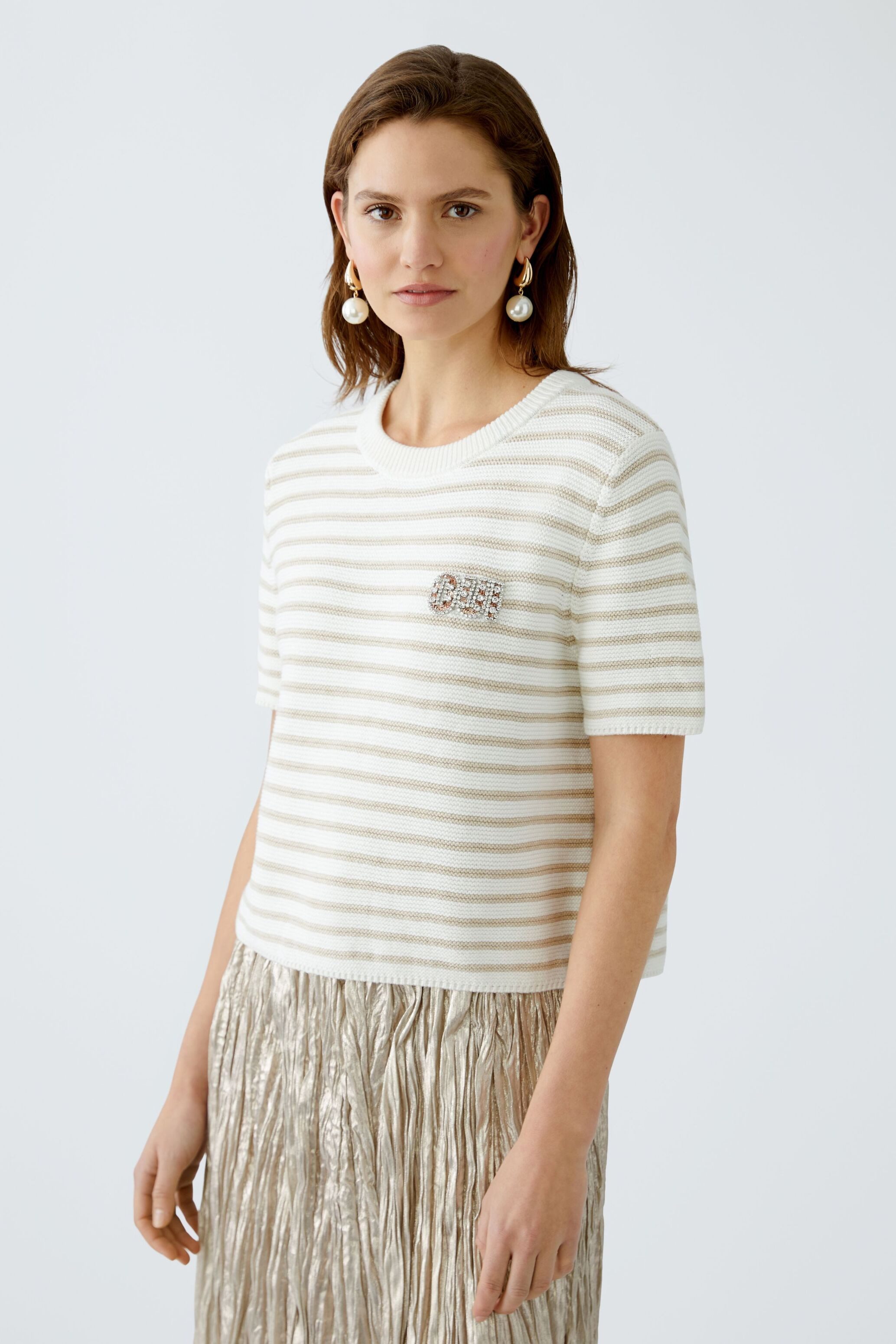 Oui Rundhalspullover Pullover reine Baumwolle günstig online kaufen