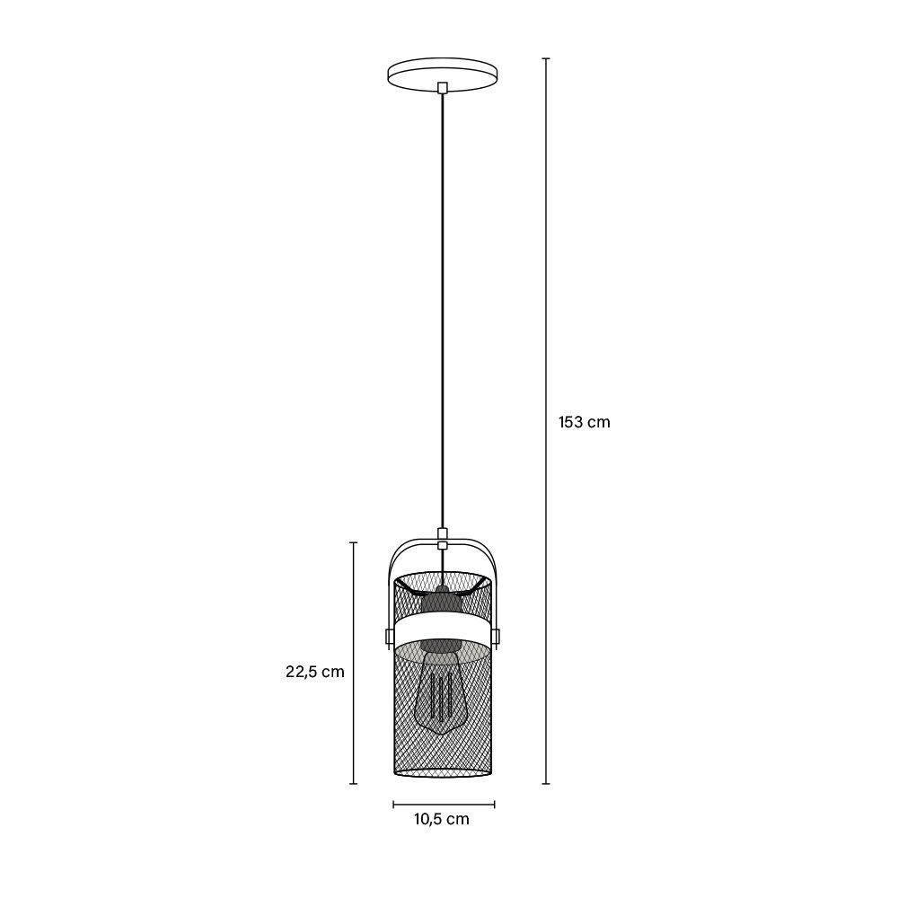 HOME DELUXE Pendelleuchte LUMINOS 153 cm, ohne Leuchtmittel, Blendfreies Licht