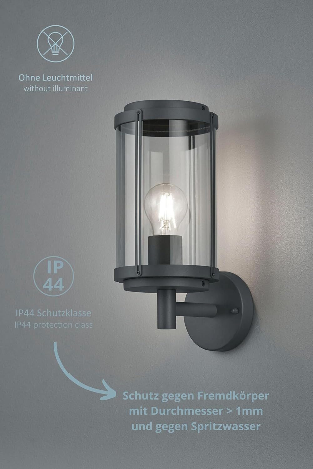 lightling Außen-Wandleuchte Tanja, ohne Leuchtmittel, IP44 Outdoor, Außenla günstig online kaufen