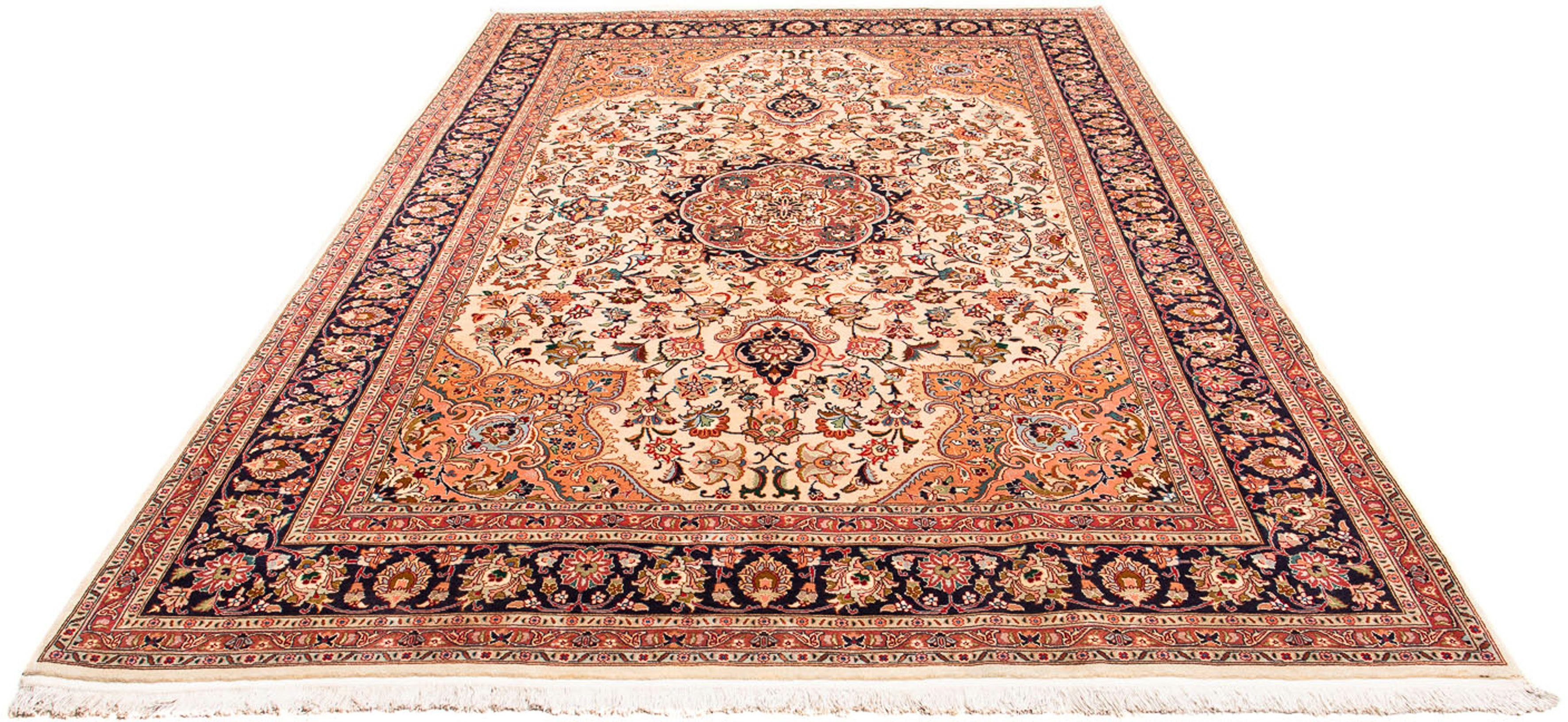 Orientteppich Perser - Täbriz - Royal - 302 x 202 cm - braun, morgenland, rechteckig, Höhe: 7 mm, Wohnzimmer, Handgeknüpft, Einzelstück mit Zertifikat