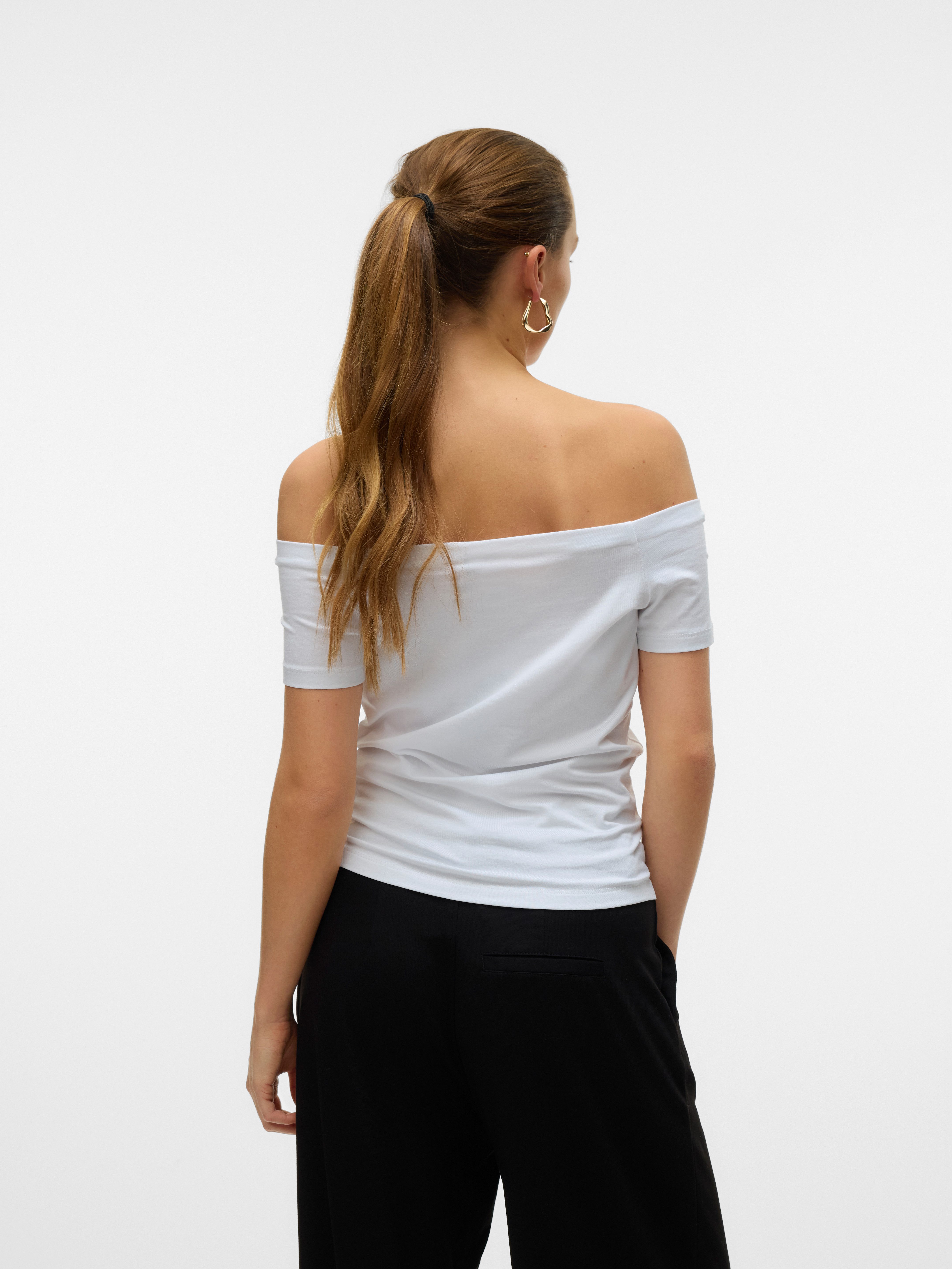 Vero Moda Kurzarmshirt VMPANDA OFF-SHOULDER TOP JRS GA NOOS