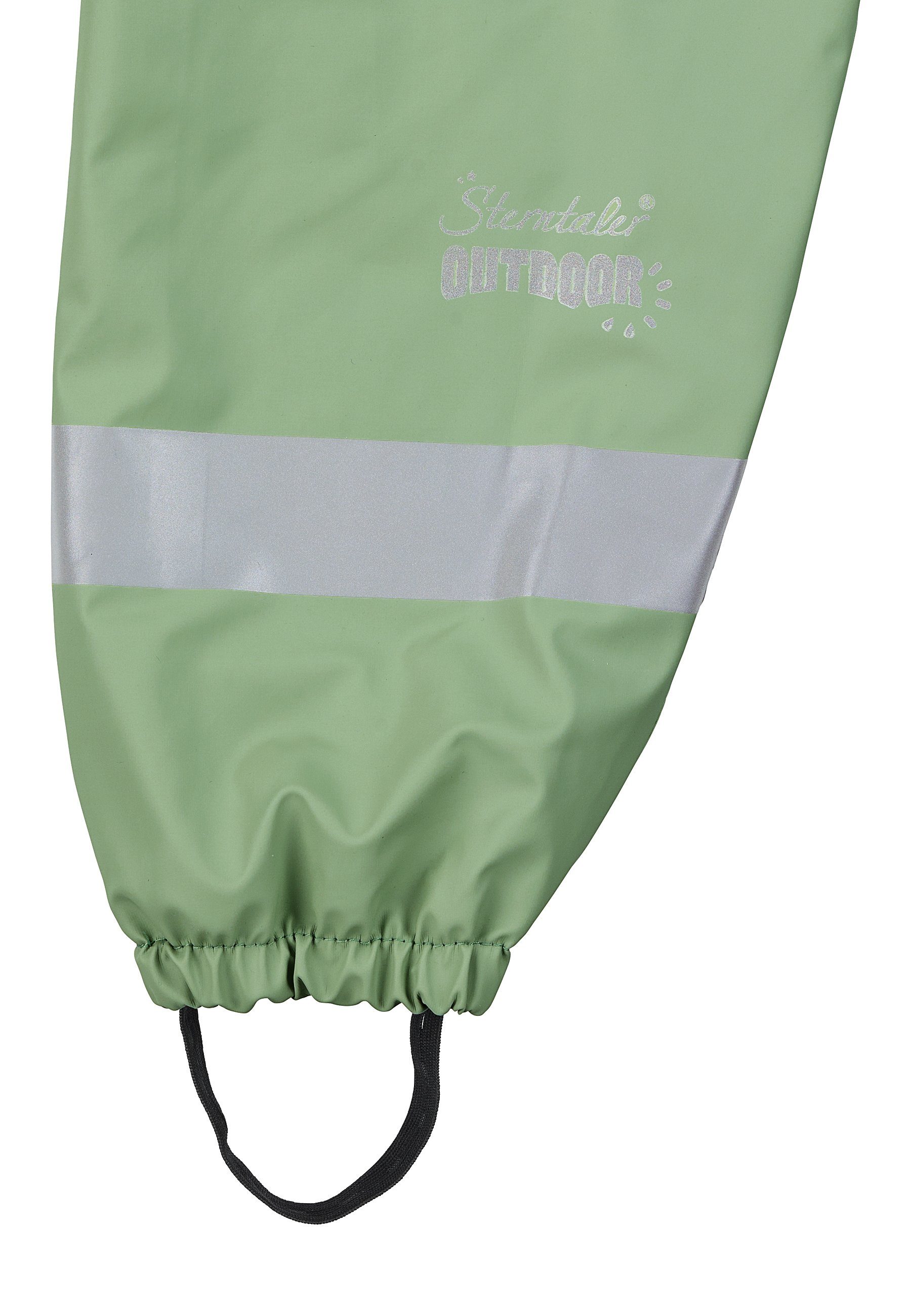 Sterntaler® Regenhose Regenhose gefüttert uni (1-tlg., Matschlatzhose mit Druckknöpfen, Regenträgerhose mit süßen Motiven) Regenhose Wasserdicht, Matschhose mit verstellbaren Trägern