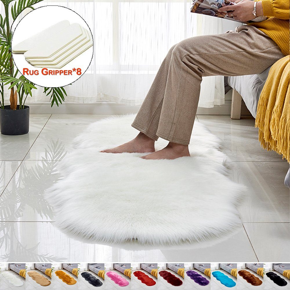 BTTO TEPP Hochflor-Teppich Fellteppich,Kunstfell,Weich,Hochflor Shaggy Tepp günstig online kaufen