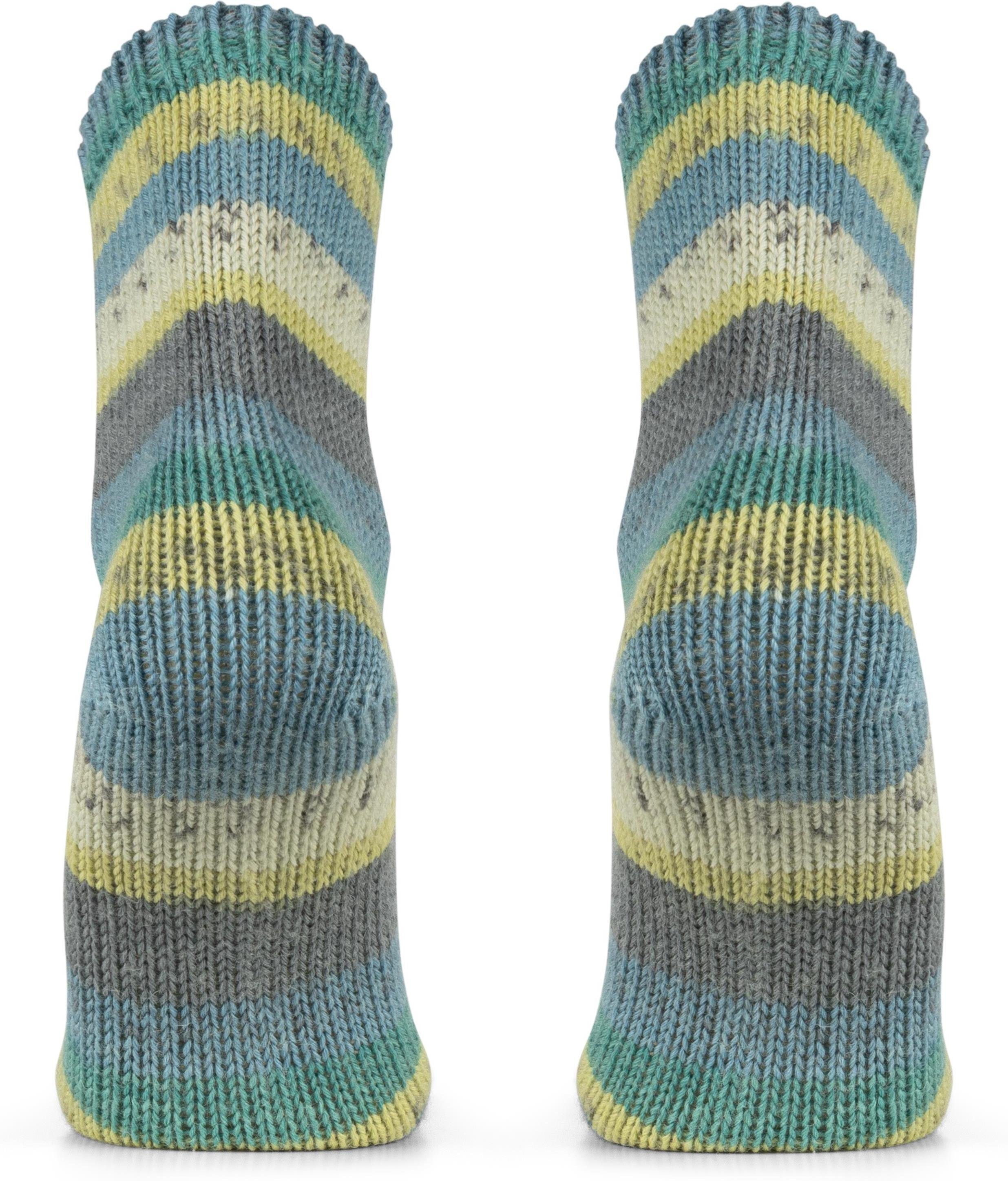 normani Thermosocken 2 Paar Gestrickte Wollsocken Bunt-geringelt (2 Paar) hochwertige Qualitätssocken mit hohem Wollanteil