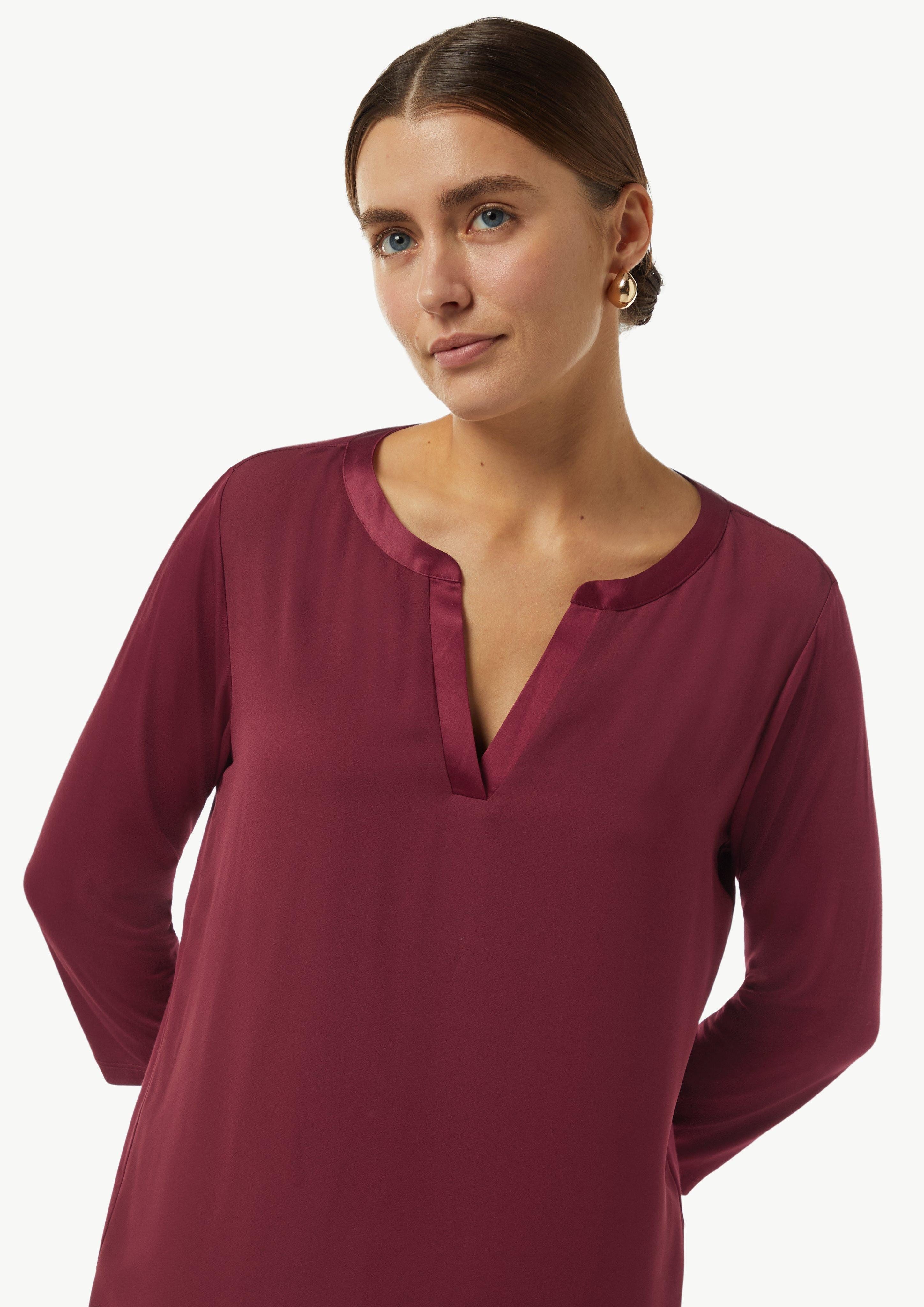 Comma Shirttop Shirt mit Satinblende im günstig online kaufen