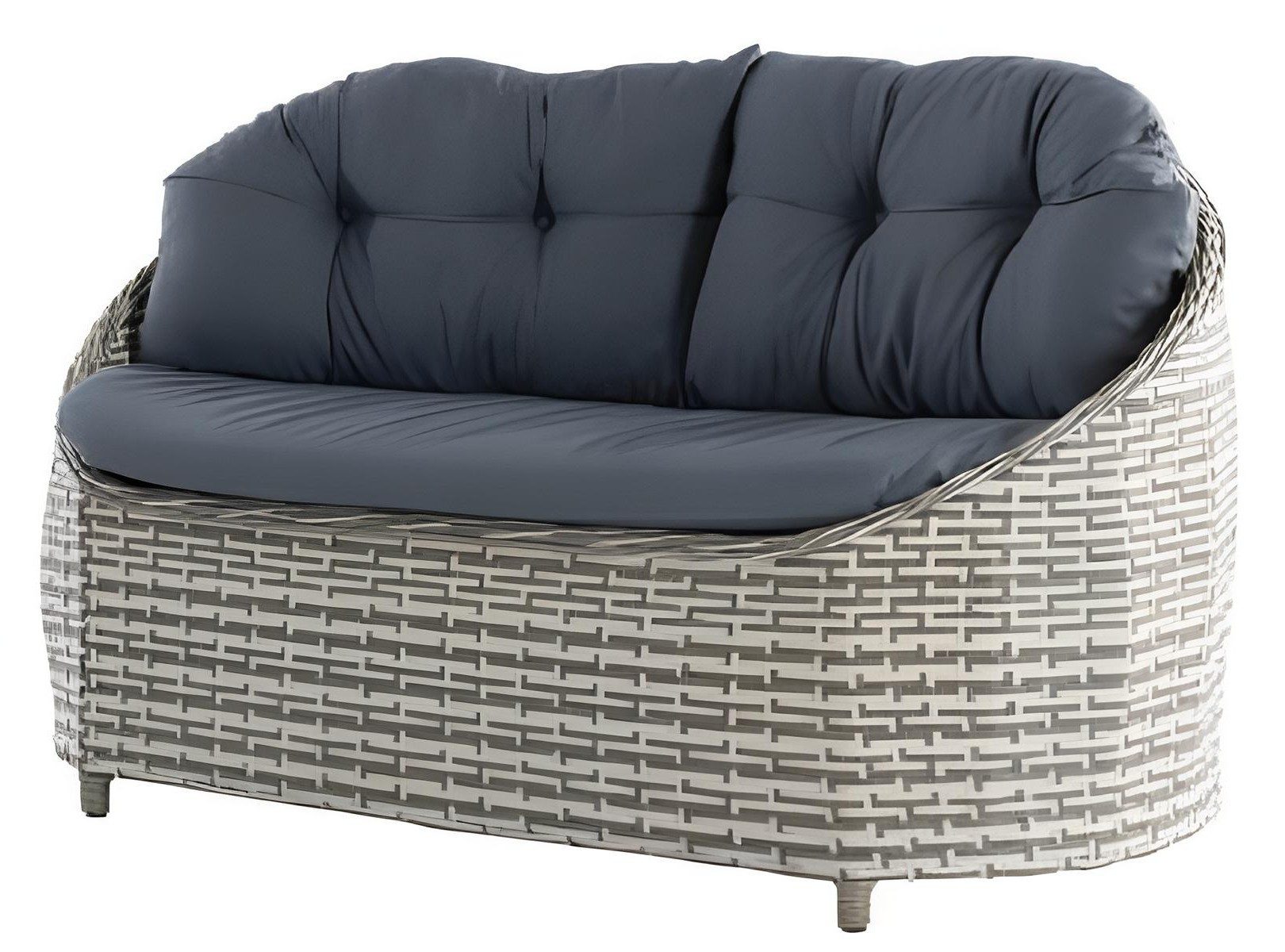 Xlmoebel Modernes 2-Sitzer-Sofa in Grau mit Metallrahmen und weichem Stoff, 1 Teile, Made in Europa