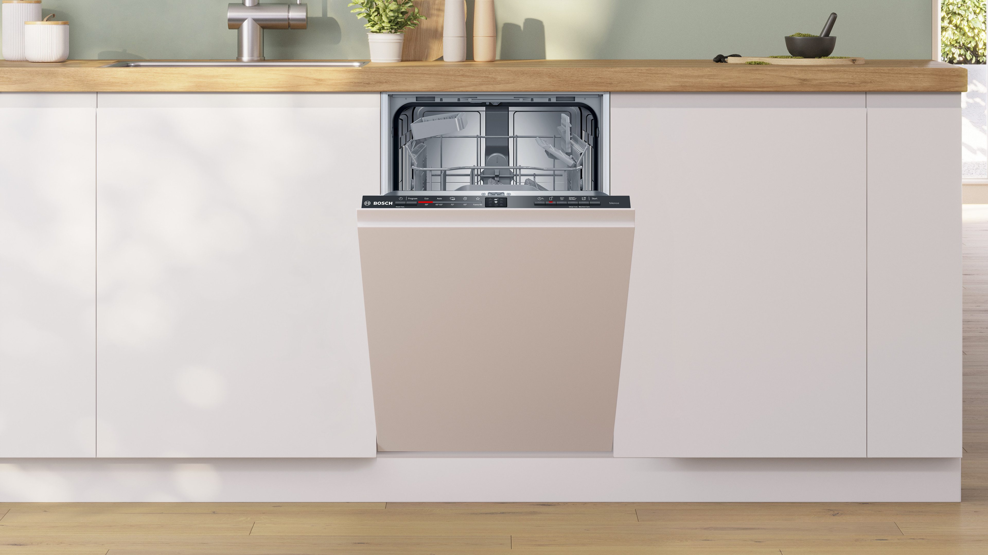 BOSCH vollintegrierbarer Geschirrspüler Serie 2 SPV2HKX02E, 10 Maßgedecke