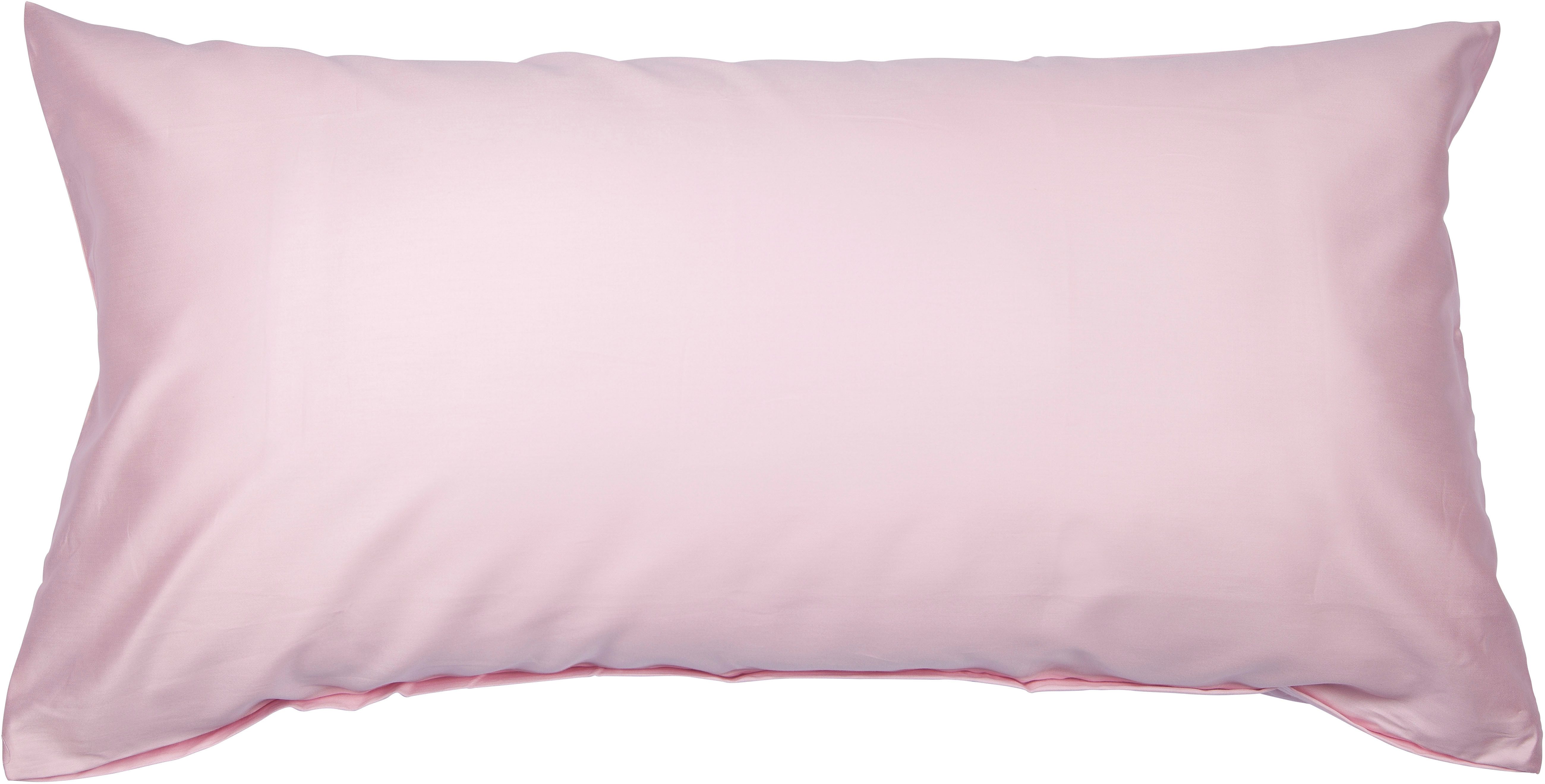 Janine Kissenbezug Colors Mako Satin, (2 Stück), mit Reißverschluss, uni Kissenhülle, feinfädig, 100% Baumwolle