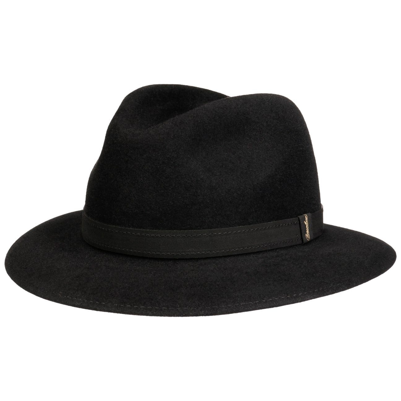 Borsalino Filzhut (1-St) Fedora mit Lederband, Made in Italy