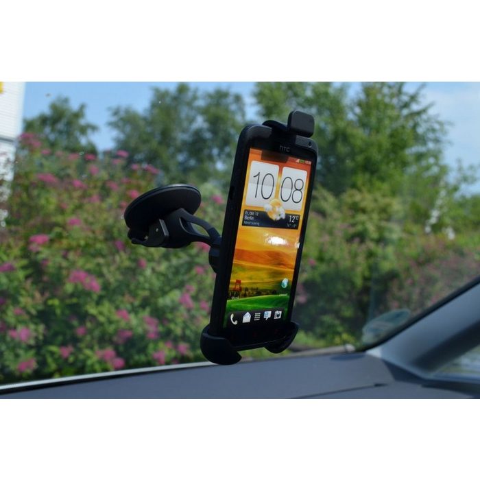 Gravidus Smartphone Halter 360° drehbar mit Saugfuß Universal Handy Navi Auto Halterung Smartphone-Halterung