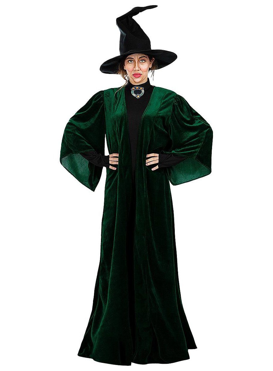 Funidelia Hexen-Kostüm Harry Potter – Minerva McGonagall Kostüm, Lizenziertes Kostüm der Zauberlehrerin aus Hogwarts