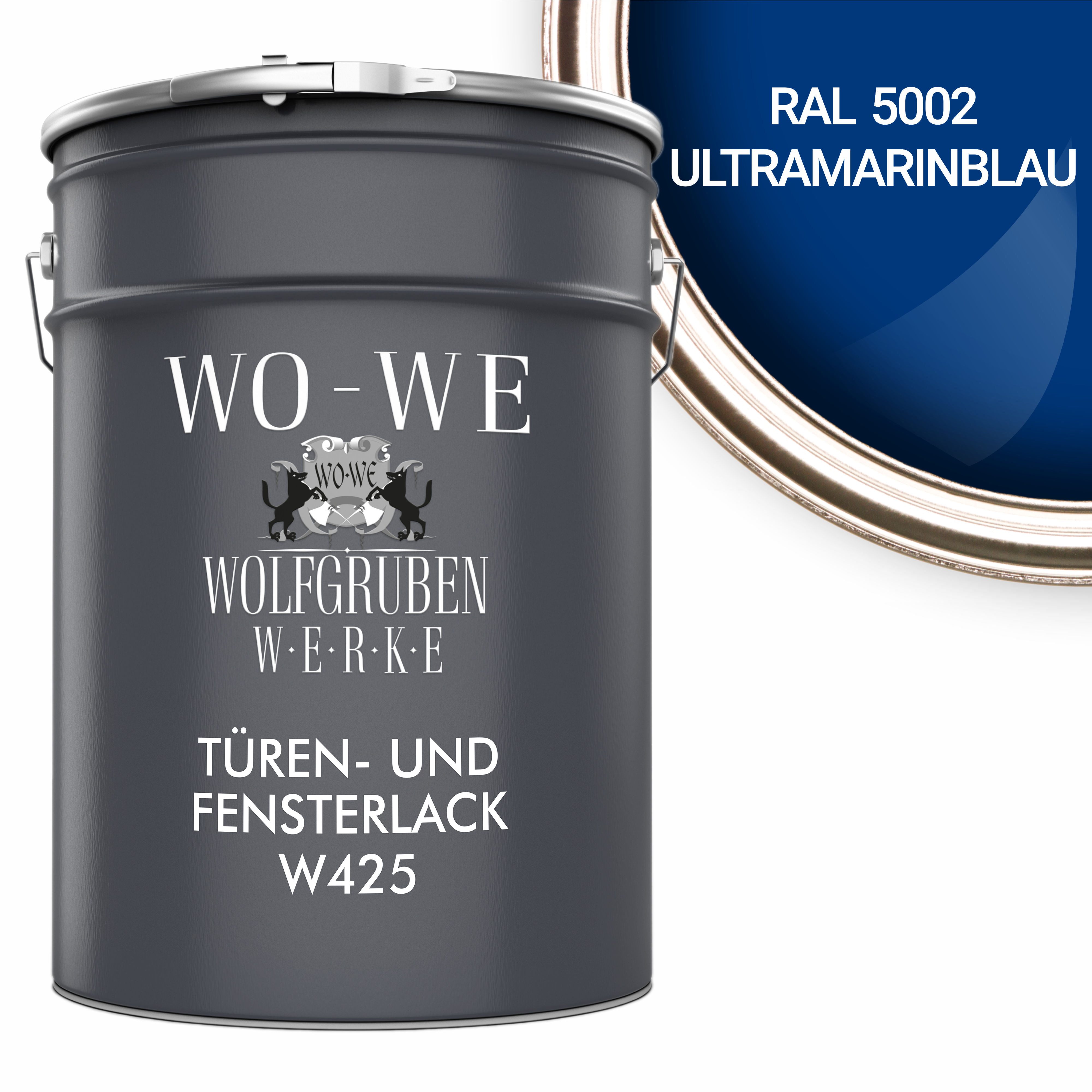 WO-WE Tür- und Fensterlack Türen und Fensterlack 3in1 Türenlack Klarlack Holzfenster Farbe Metall
