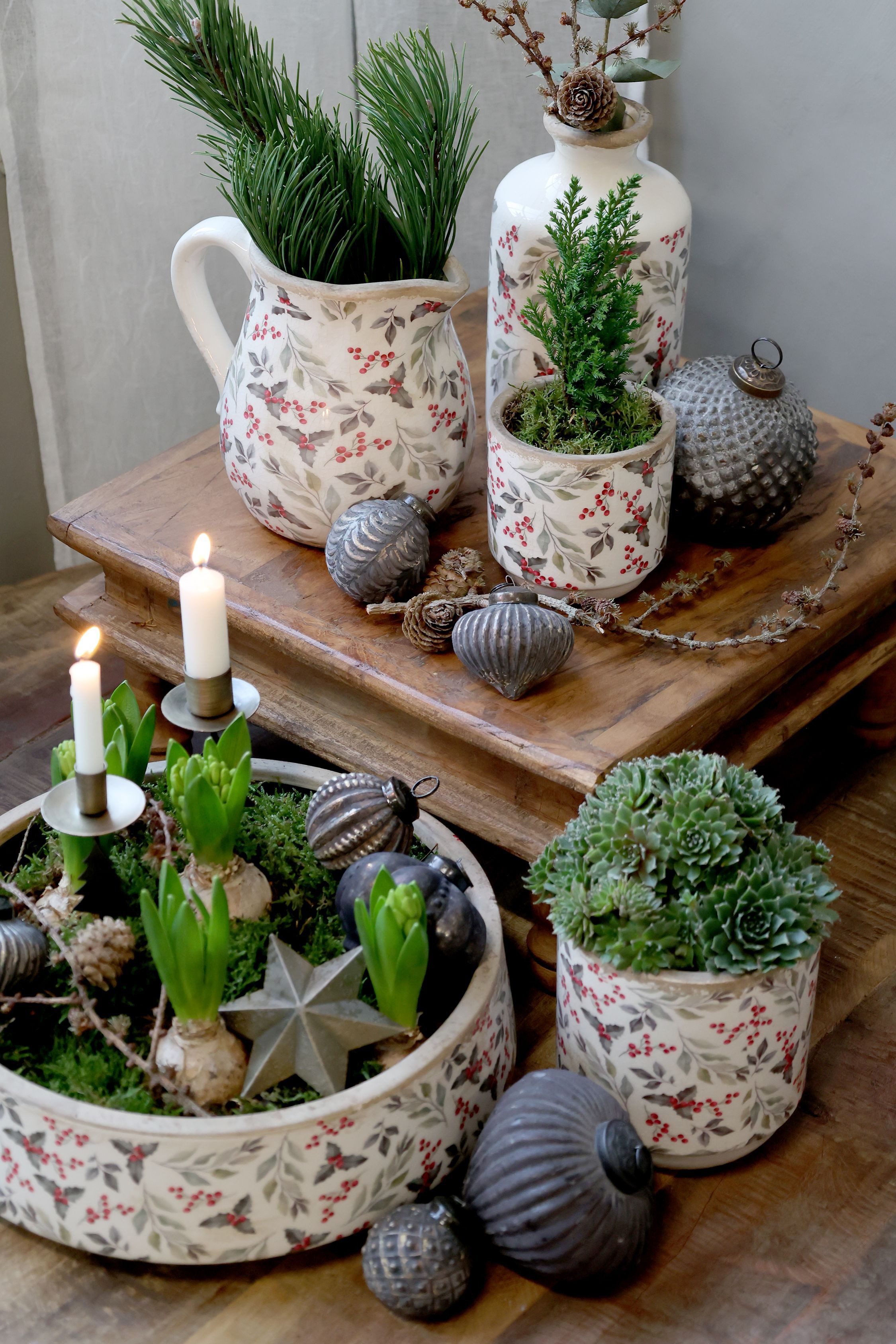 Chic Antique Tischvase Flasche mit Blättern günstig online kaufen