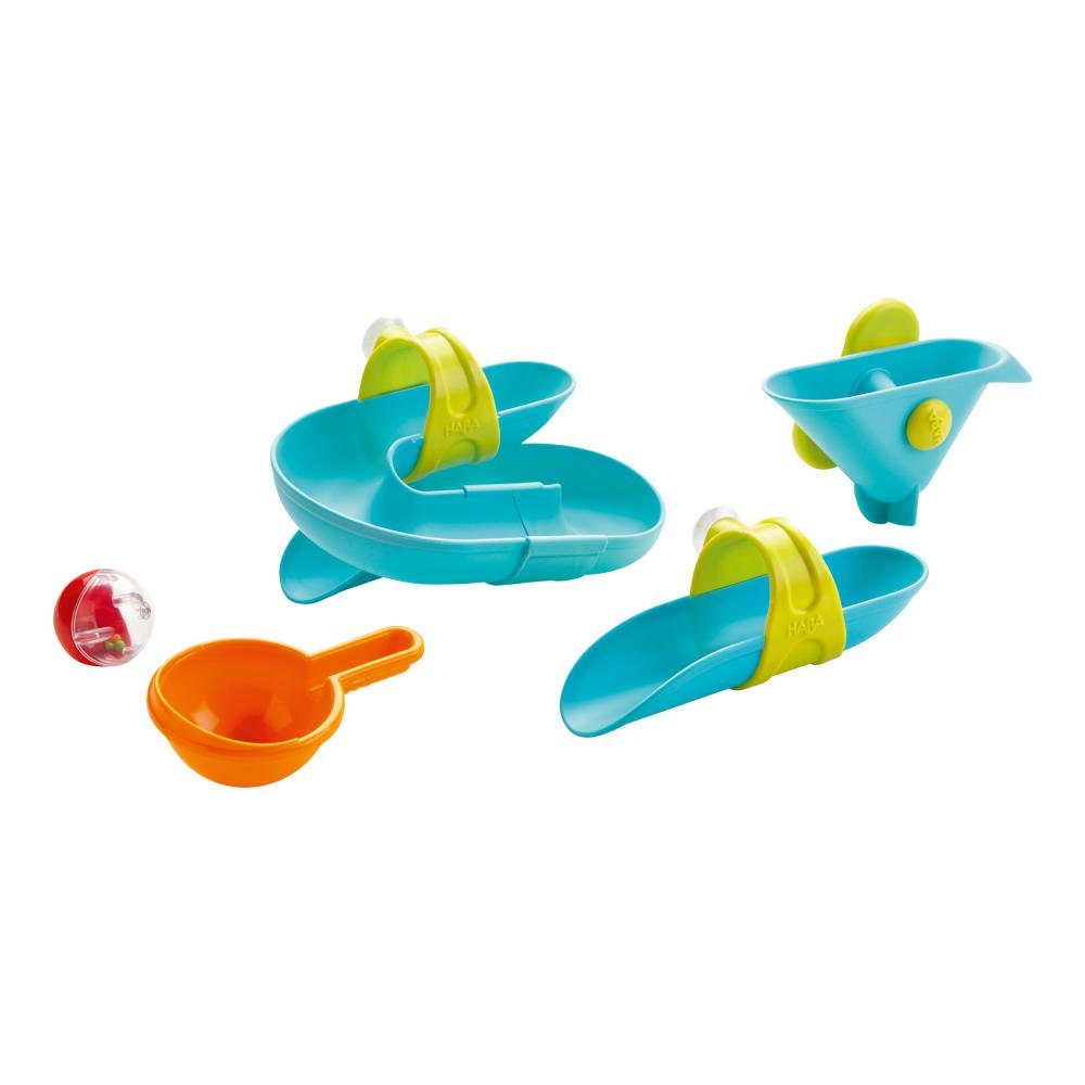 Wasserspielzeug Wannen Spielzeug HABA Kugelbahn Badespaß Wasserparcours 5-tlg 