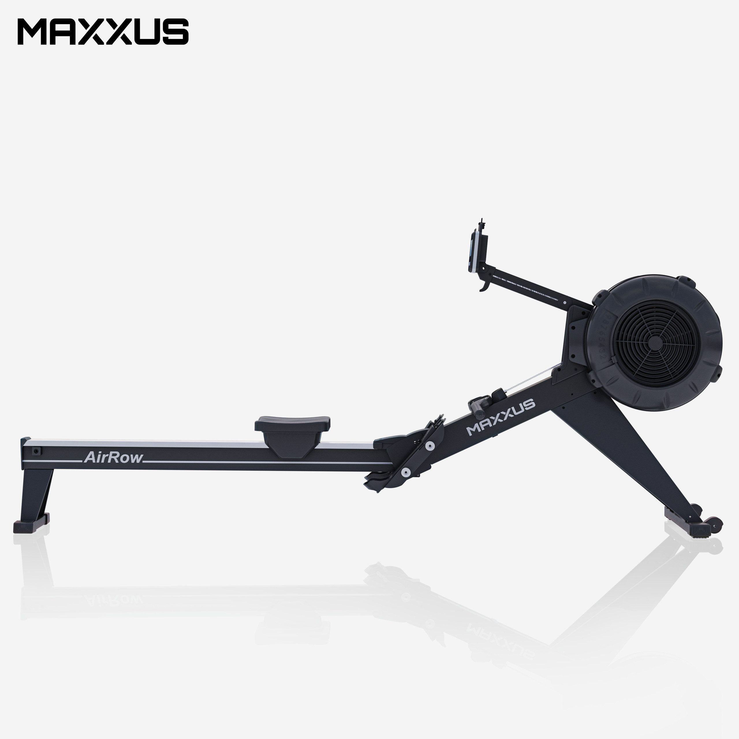 MAXXUS Rudergerät AirRow-Klappbar,Luftwiderstand,Platzsparend-Rudermaschine für Zuhause (1-tlg), Luftwiderstand, mit LCD Display, Ergonomisch, Kugelgelagerter Sitz