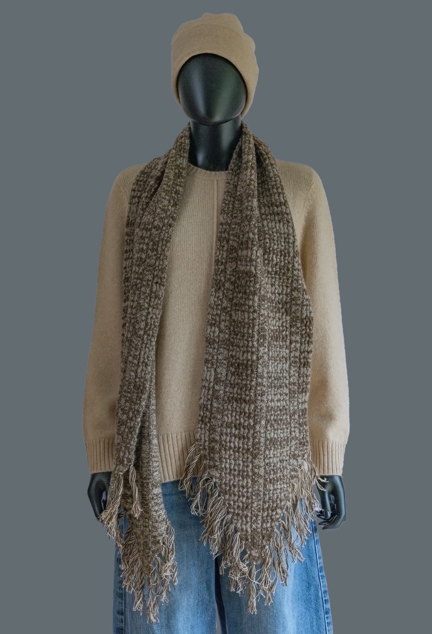 Ariun Kaschmirschal Gobi, mit Fransen