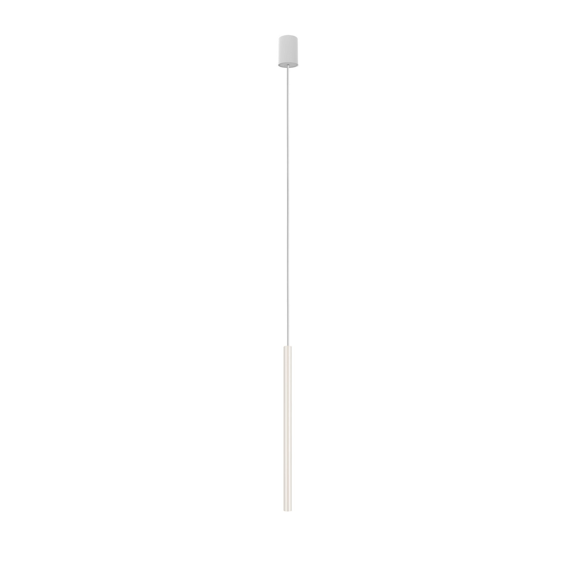 Licht-Erlebnisse Pendelleuchte CULT, ohne Leuchtmittel, Warmweiß, Hängelampe Modern Weiß Metall G9 Ø2,5cm schmal Esstisch