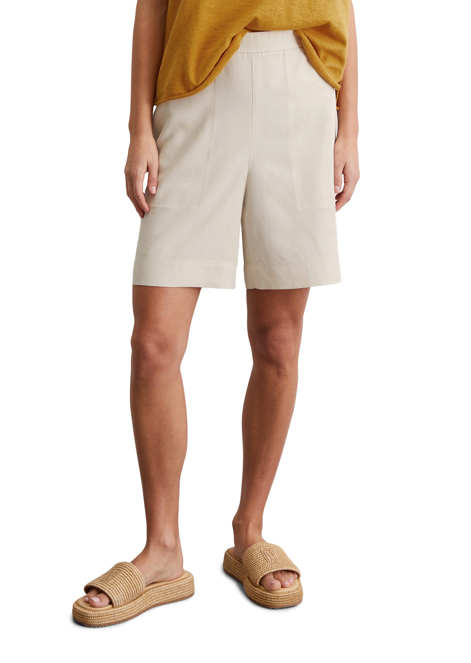 Marc O'Polo Shorts aus TENCEL™ Lyocell-Leinen-Mix günstig online kaufen