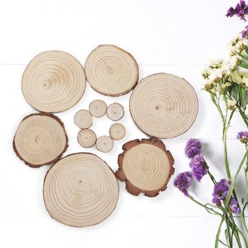 Kurtzy Streudeko Holzscheiben für DIY Kunst und Weihnachtsdekoration - 30 Stück, Wood Slices for DIY Art and Decor - 30 Pieces